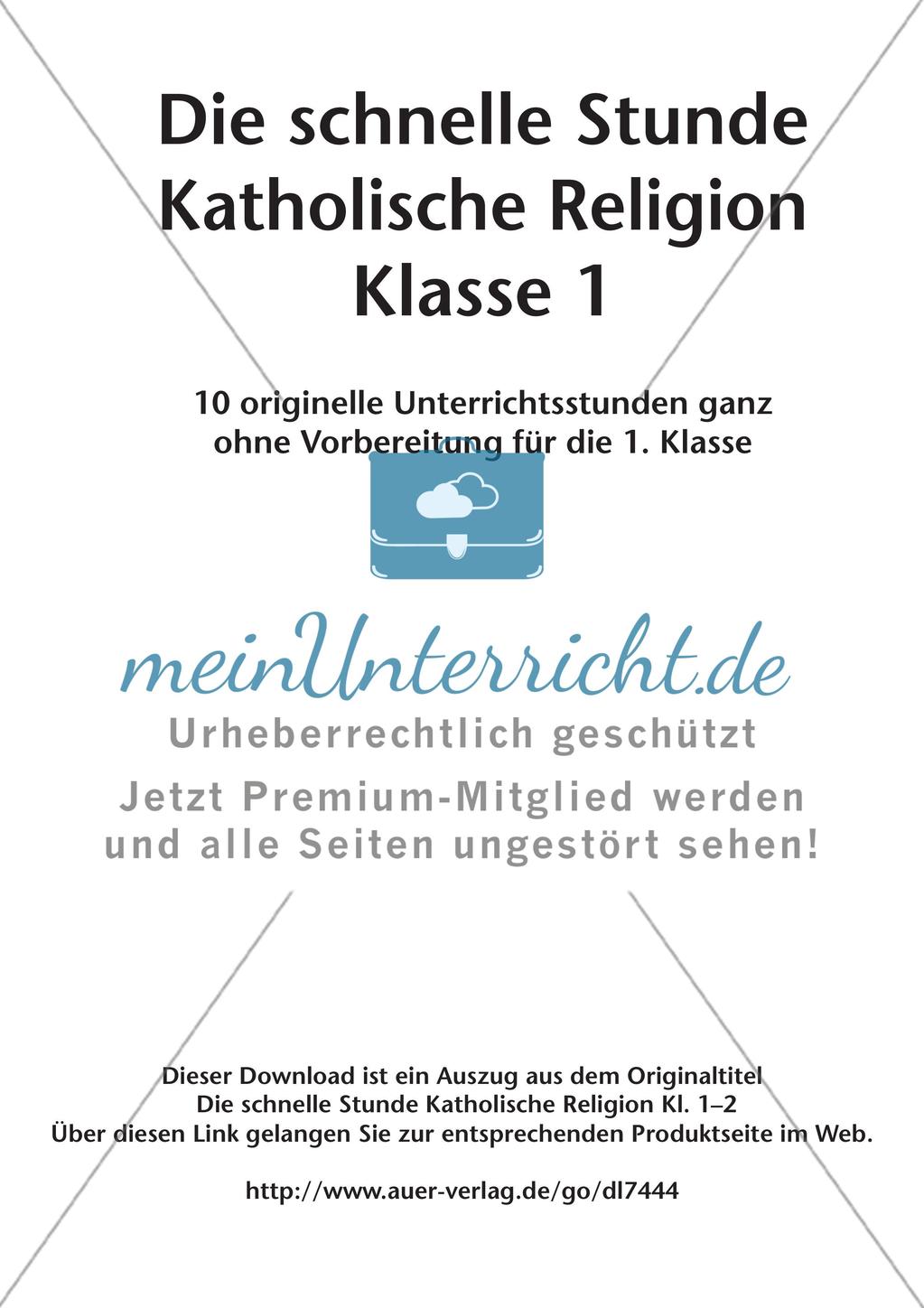 Die schnelle Stunde Kath. Religion: Klasse 1 Preview 2