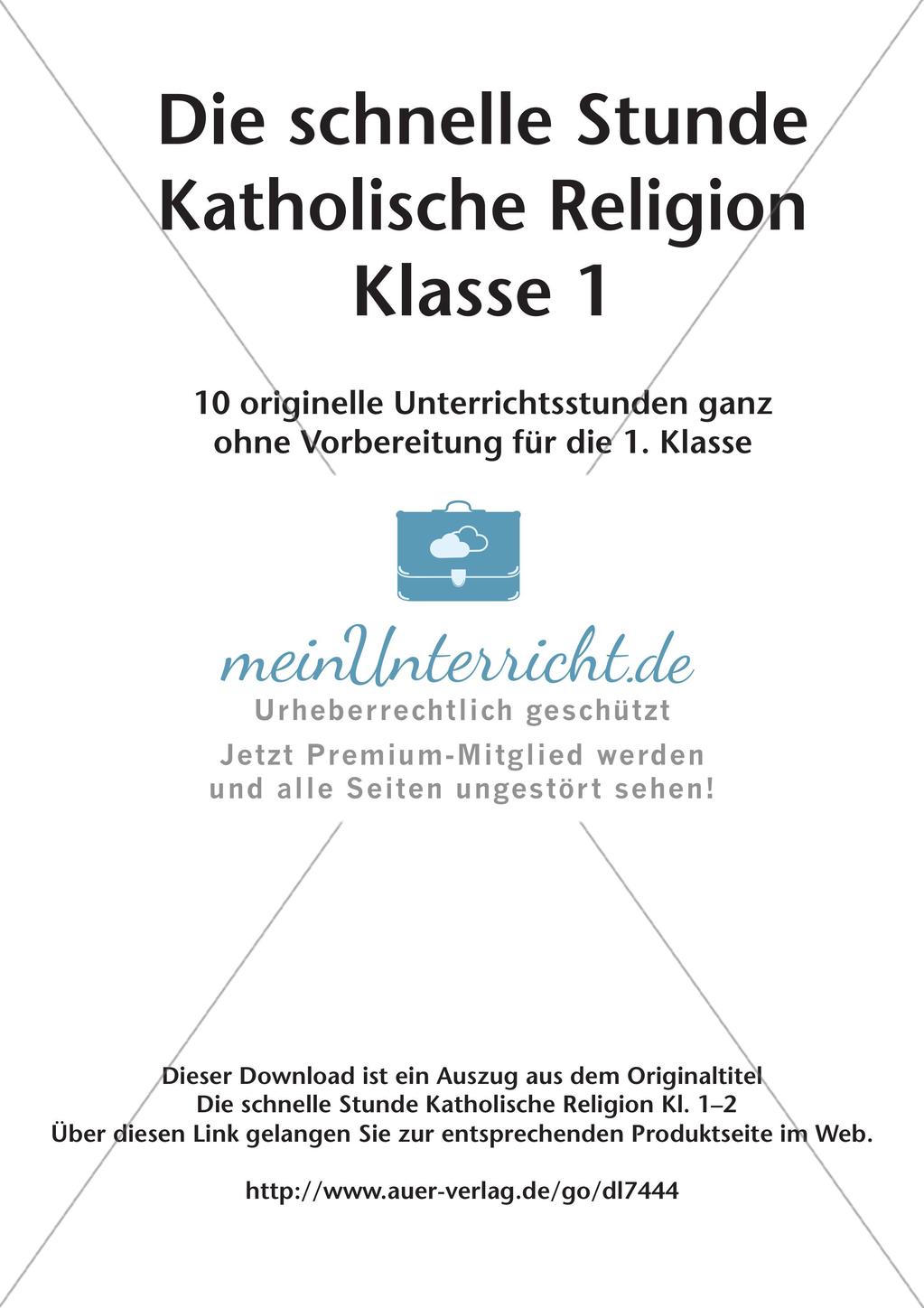 Die schnelle Stunde Kath. Religion: Klasse 1 Preview 2