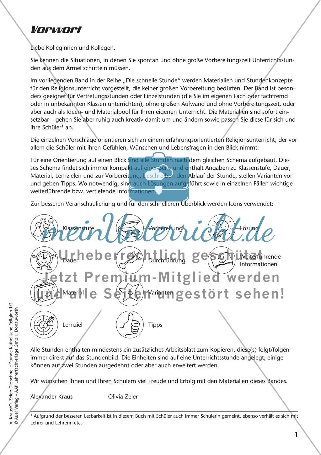 Die schnelle Stunde Kath. Religion: Klasse 2 Preview 3
