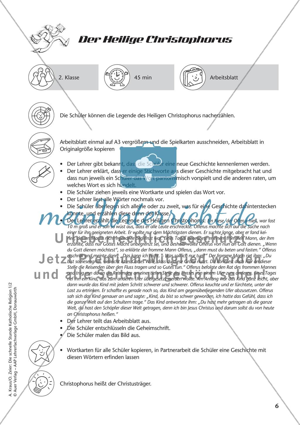 Die schnelle Stunde Kath. Religion: Klasse 2 Preview 8