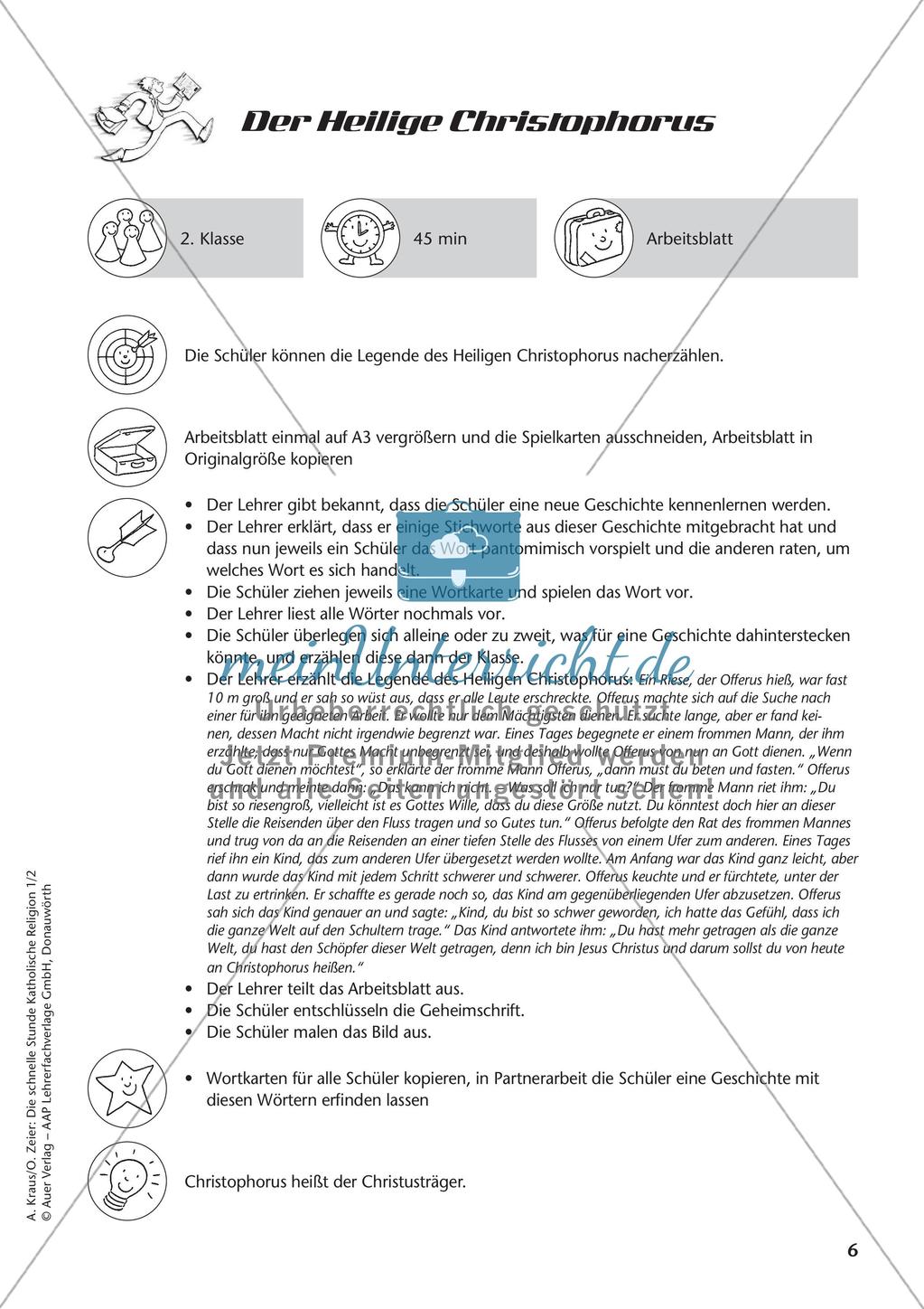 Die schnelle Stunde Kath. Religion: Klasse 2 Preview 8