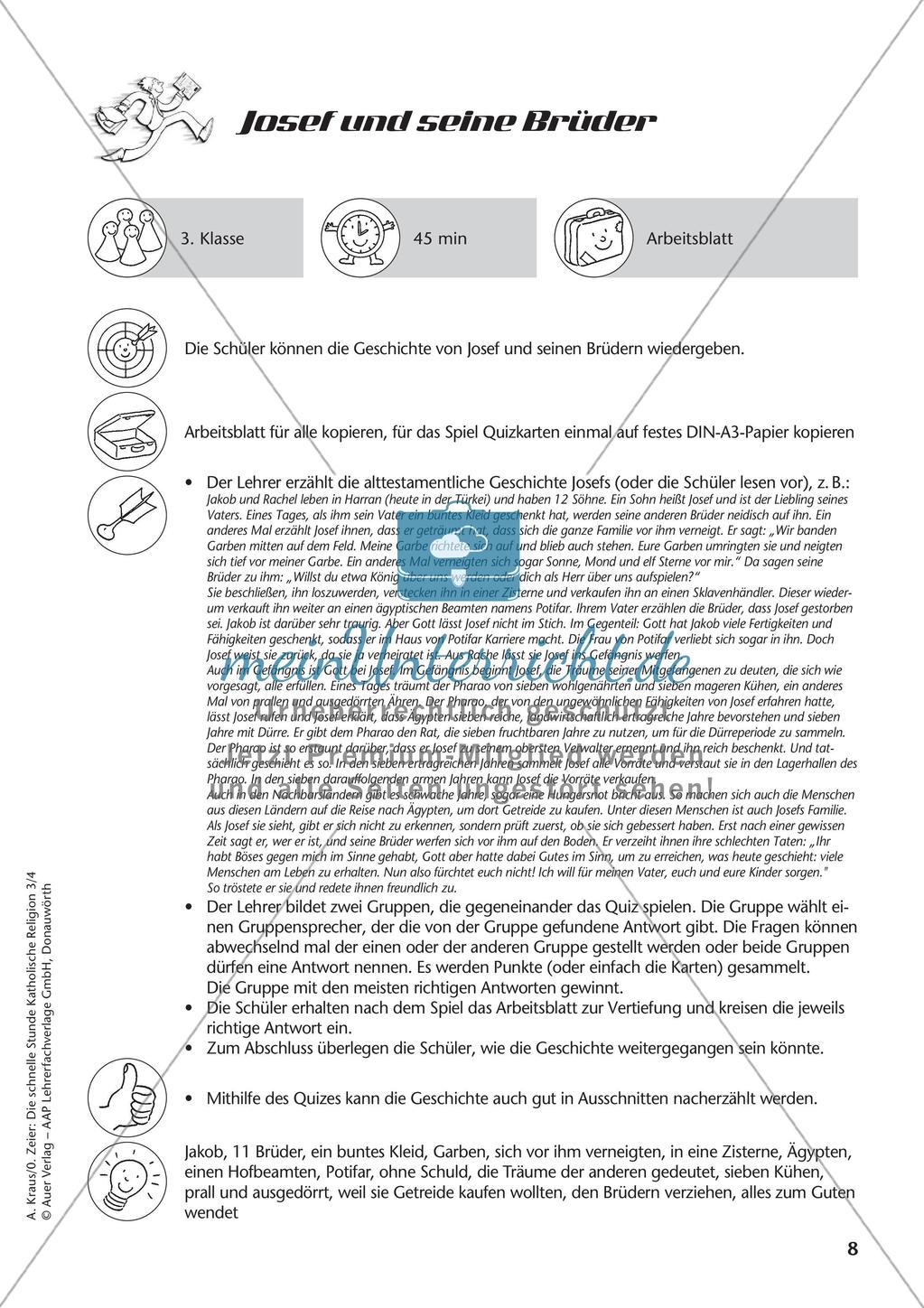 Die schnelle Stunde Kath. Religion: Klasse 3 Preview 10