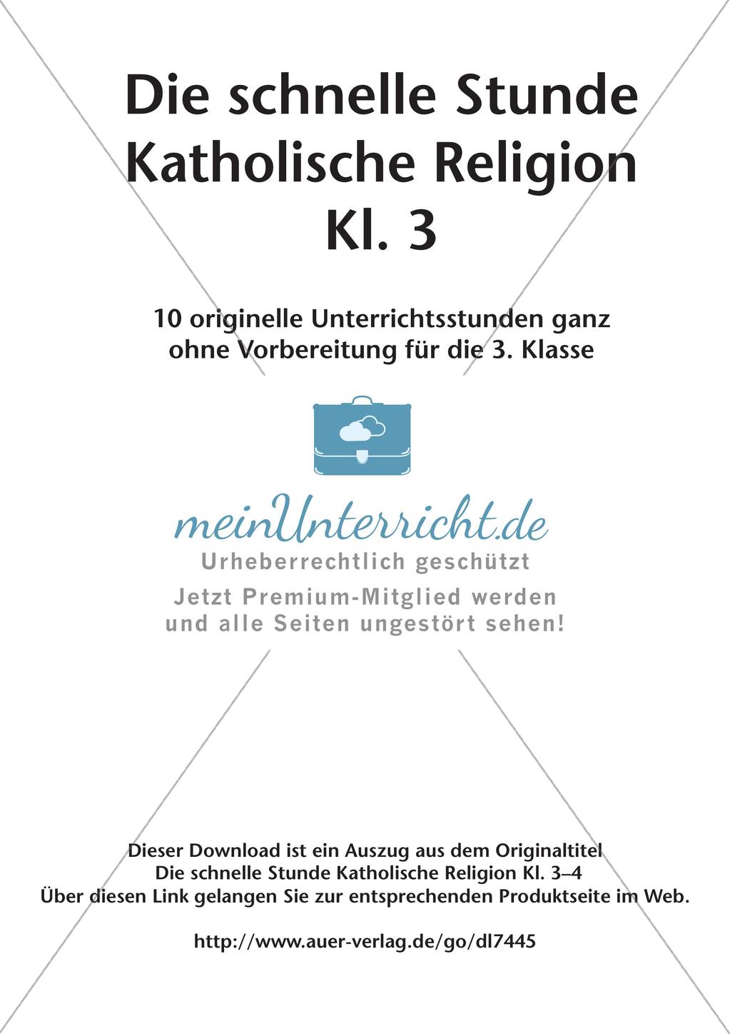Die schnelle Stunde Kath. Religion: Klasse 3 Preview 2