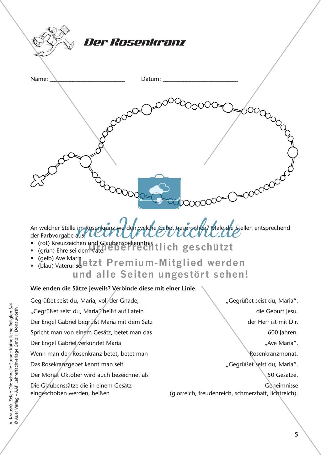 Die schnelle Stunde Kath. Religion: Klasse 3 Preview 7