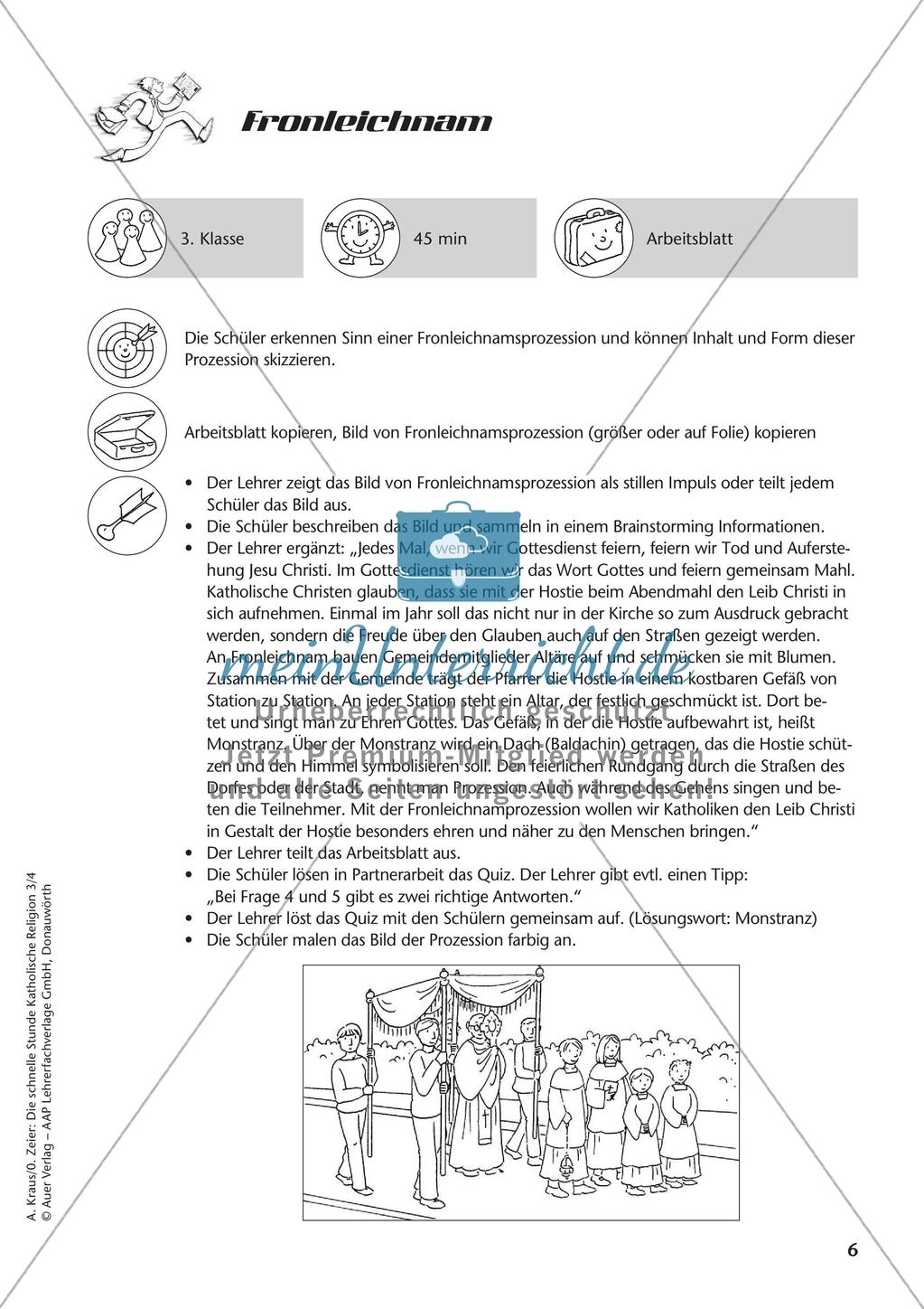 Die schnelle Stunde Kath. Religion: Klasse 3 Preview 8