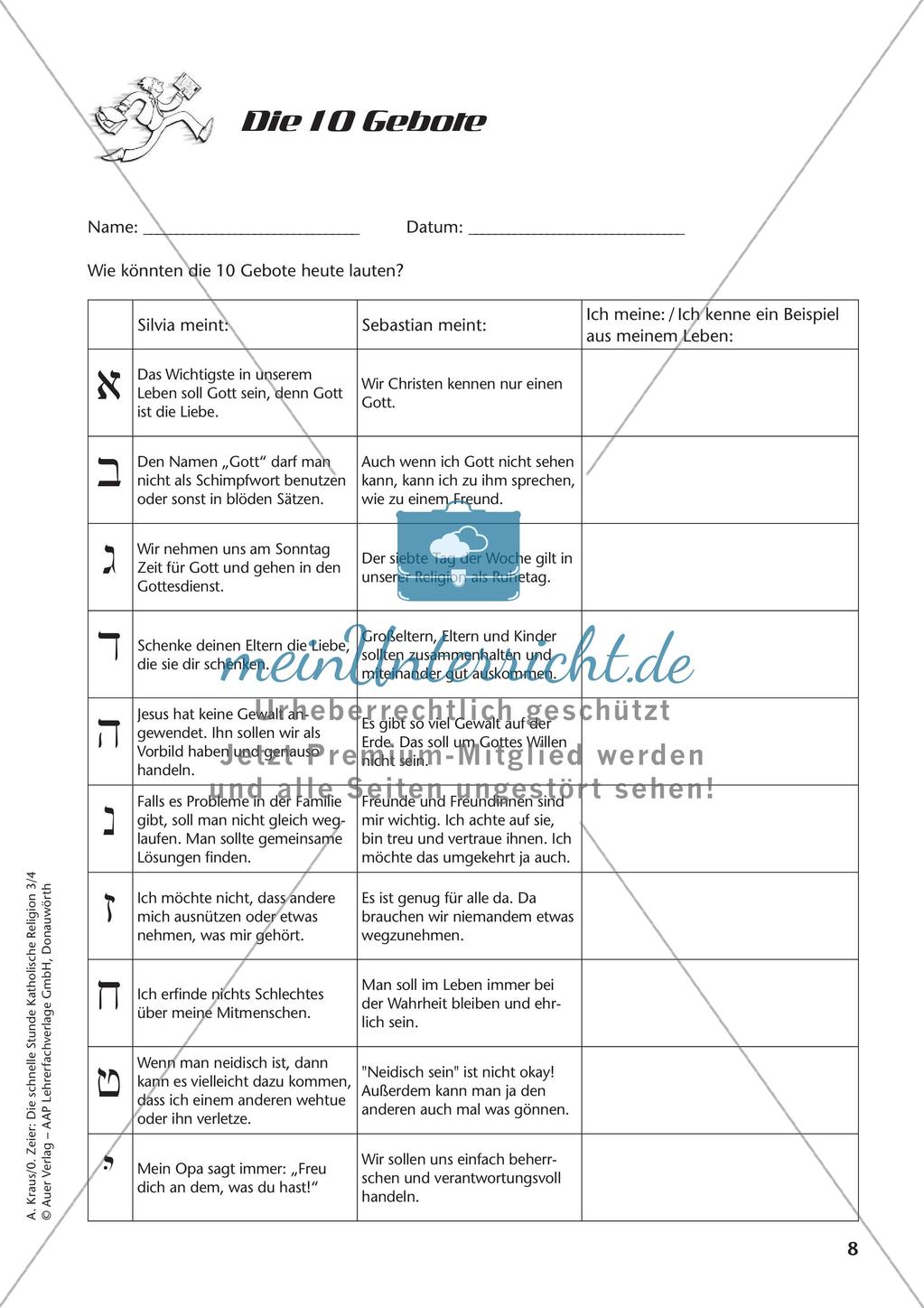 Die schnelle Stunde Kath. Religion: Klasse 4 Preview 10