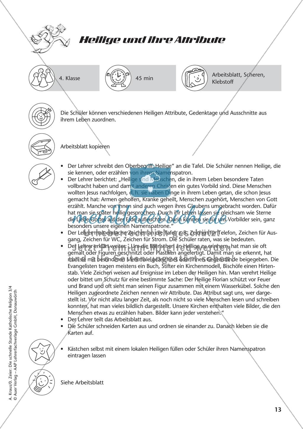 Die schnelle Stunde Kath. Religion: Klasse 4 Preview 15