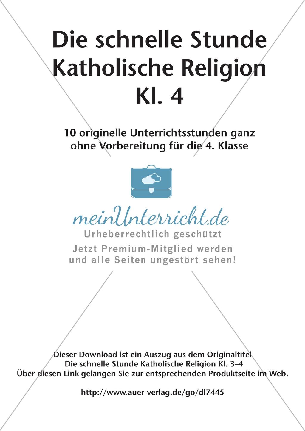 Die schnelle Stunde Kath. Religion: Klasse 4 Preview 2