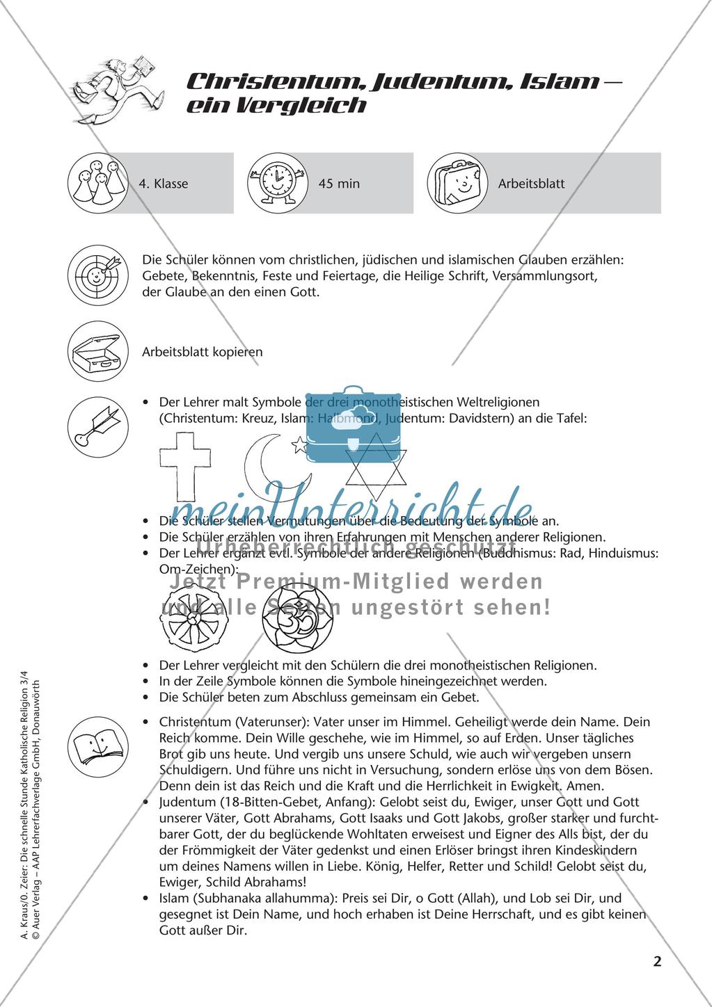 Die schnelle Stunde Kath. Religion: Klasse 4 Preview 4