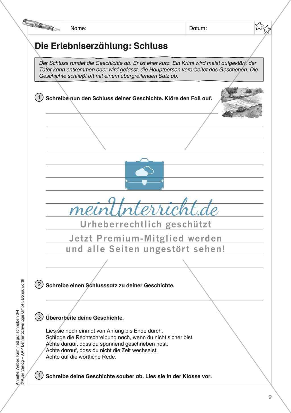 Erzählungen schreiben zum Thema Kriminalgeschichten Preview 11
