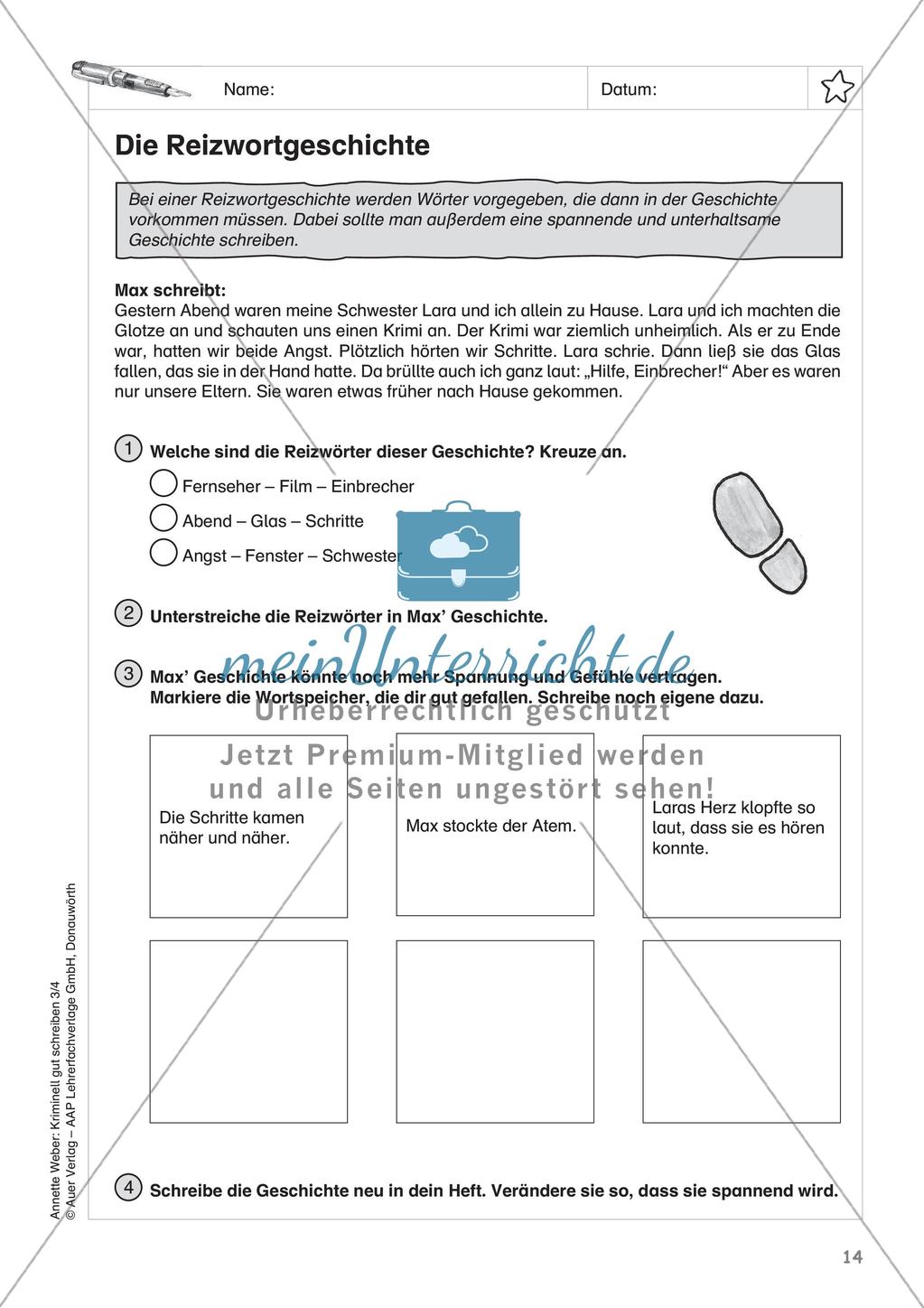 Erzählungen schreiben zum Thema Kriminalgeschichten Preview 16
