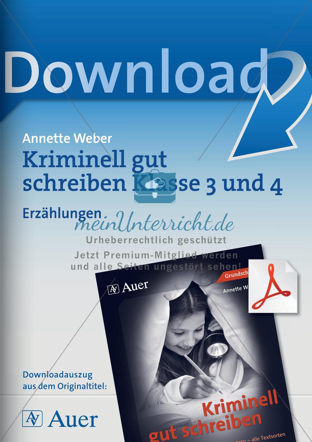 Erzählungen schreiben zum Thema Kriminalgeschichten Preview 1