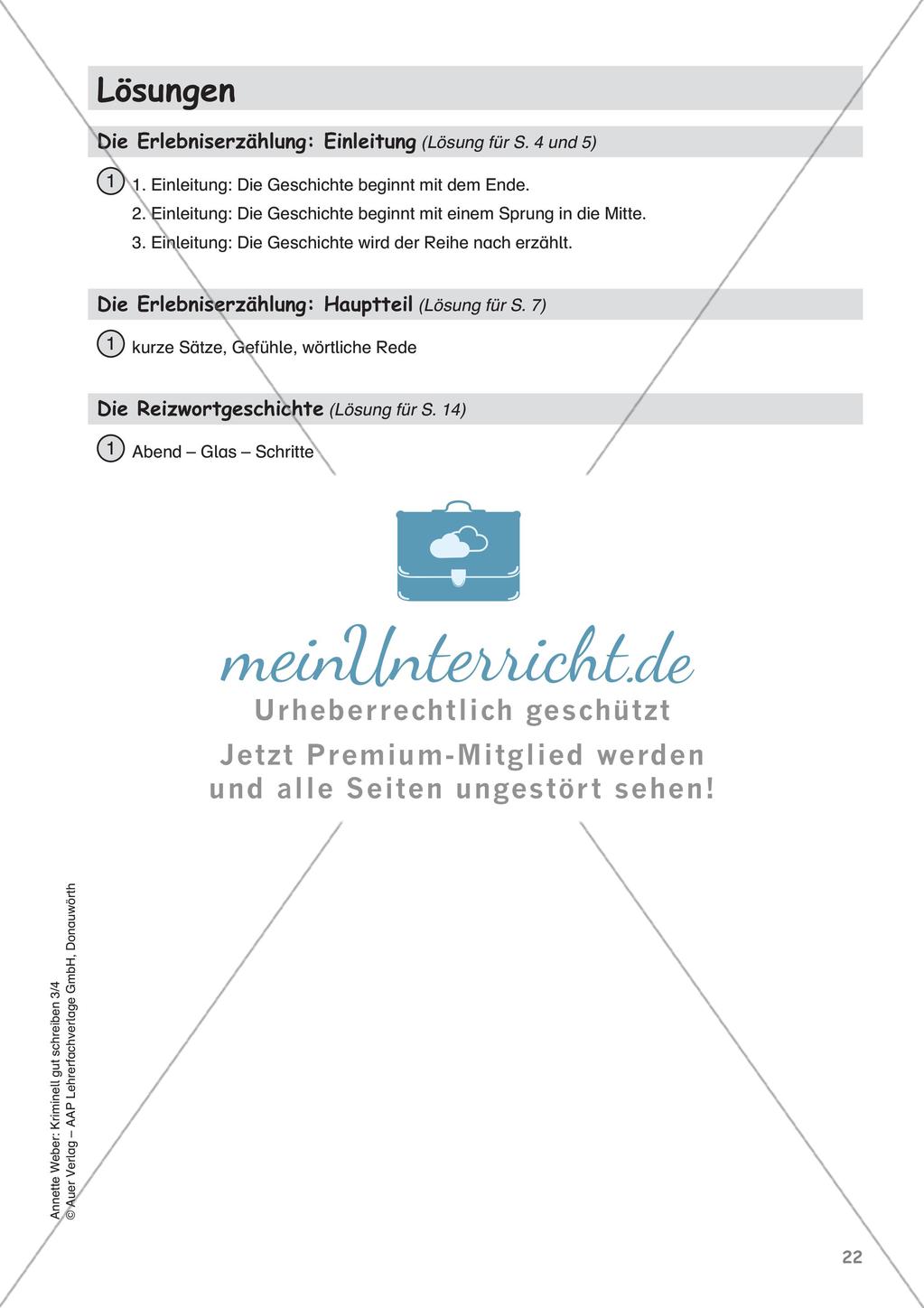 Erzählungen schreiben zum Thema Kriminalgeschichten Preview 24