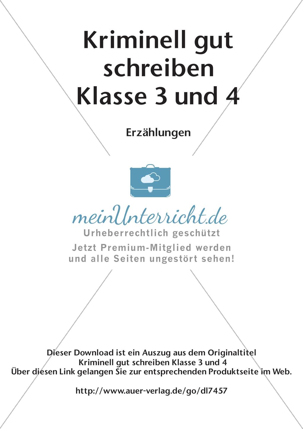 Erzählungen schreiben zum Thema Kriminalgeschichten Preview 2
