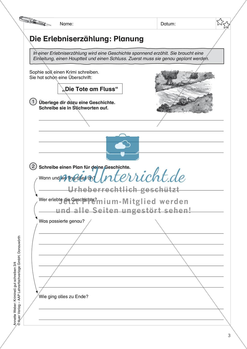 Erzählungen schreiben zum Thema Kriminalgeschichten Preview 5