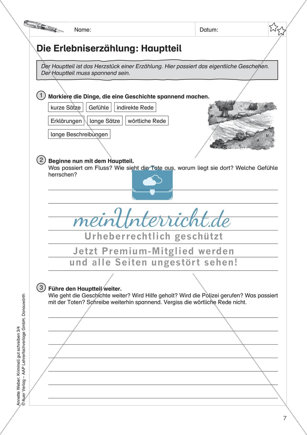 Erzählungen schreiben zum Thema Kriminalgeschichten Preview 9