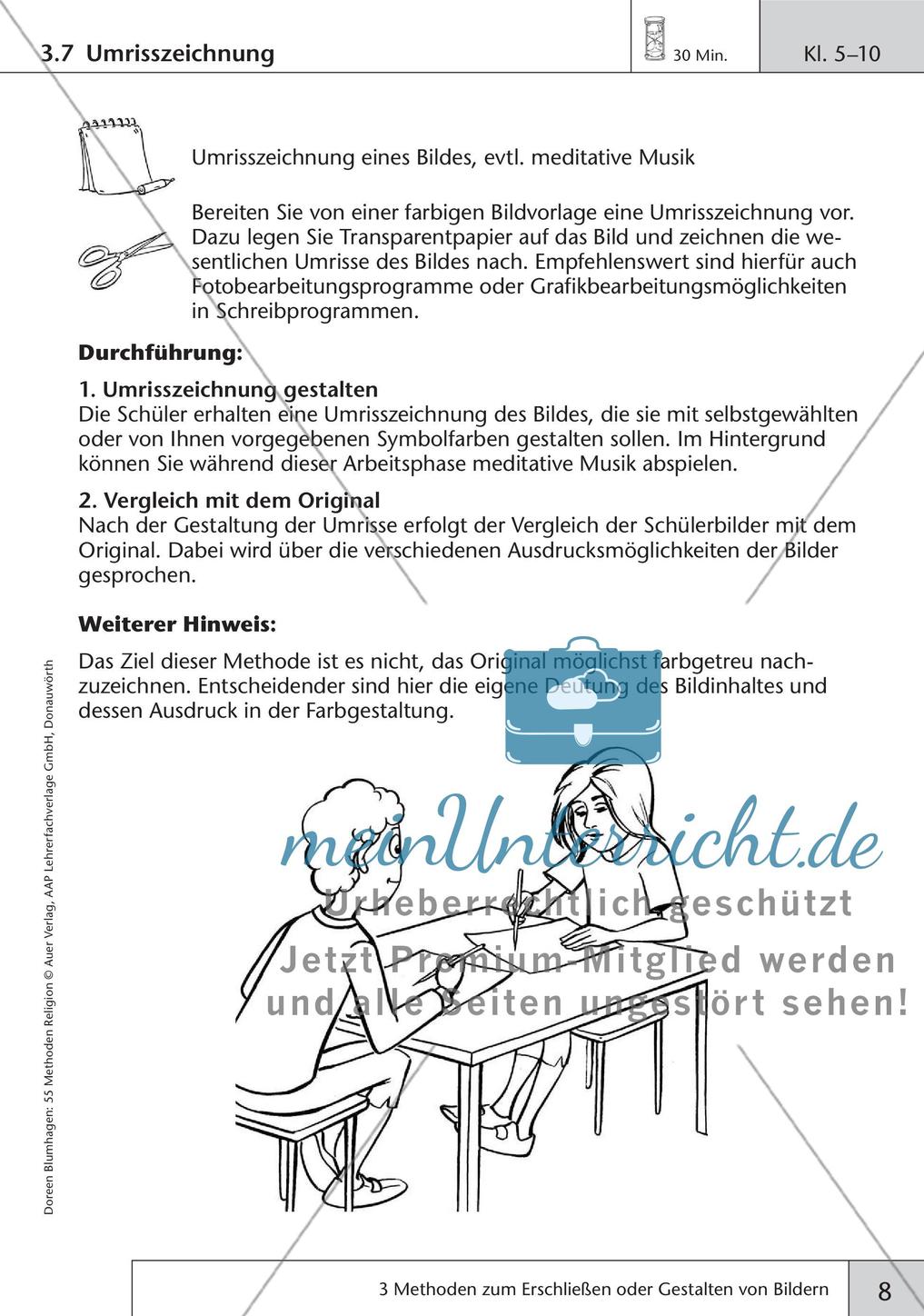 Methoden Religion: Erschließen und Gestalten von Bildern Preview 10