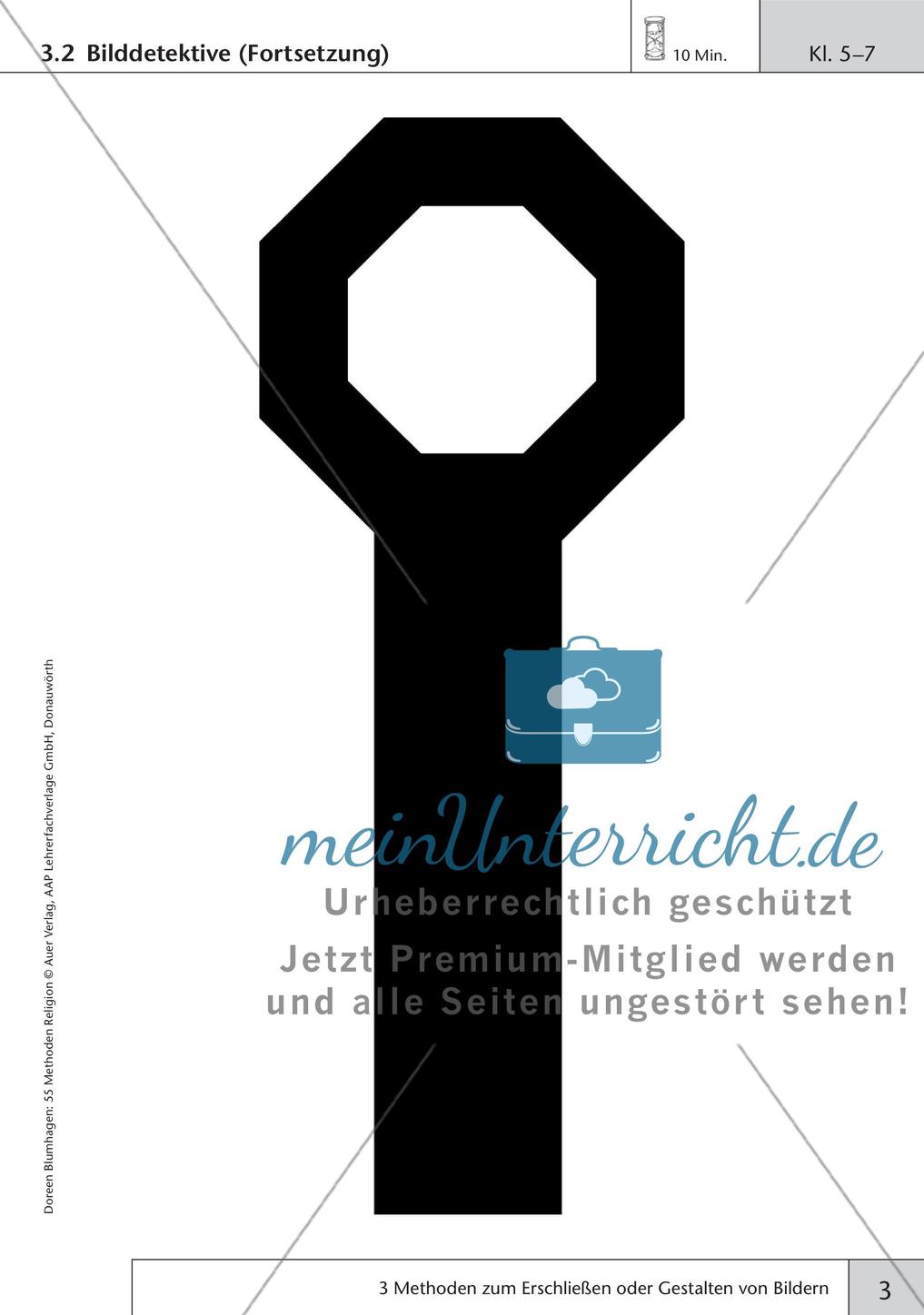Methoden Religion: Erschließen und Gestalten von Bildern Preview 5