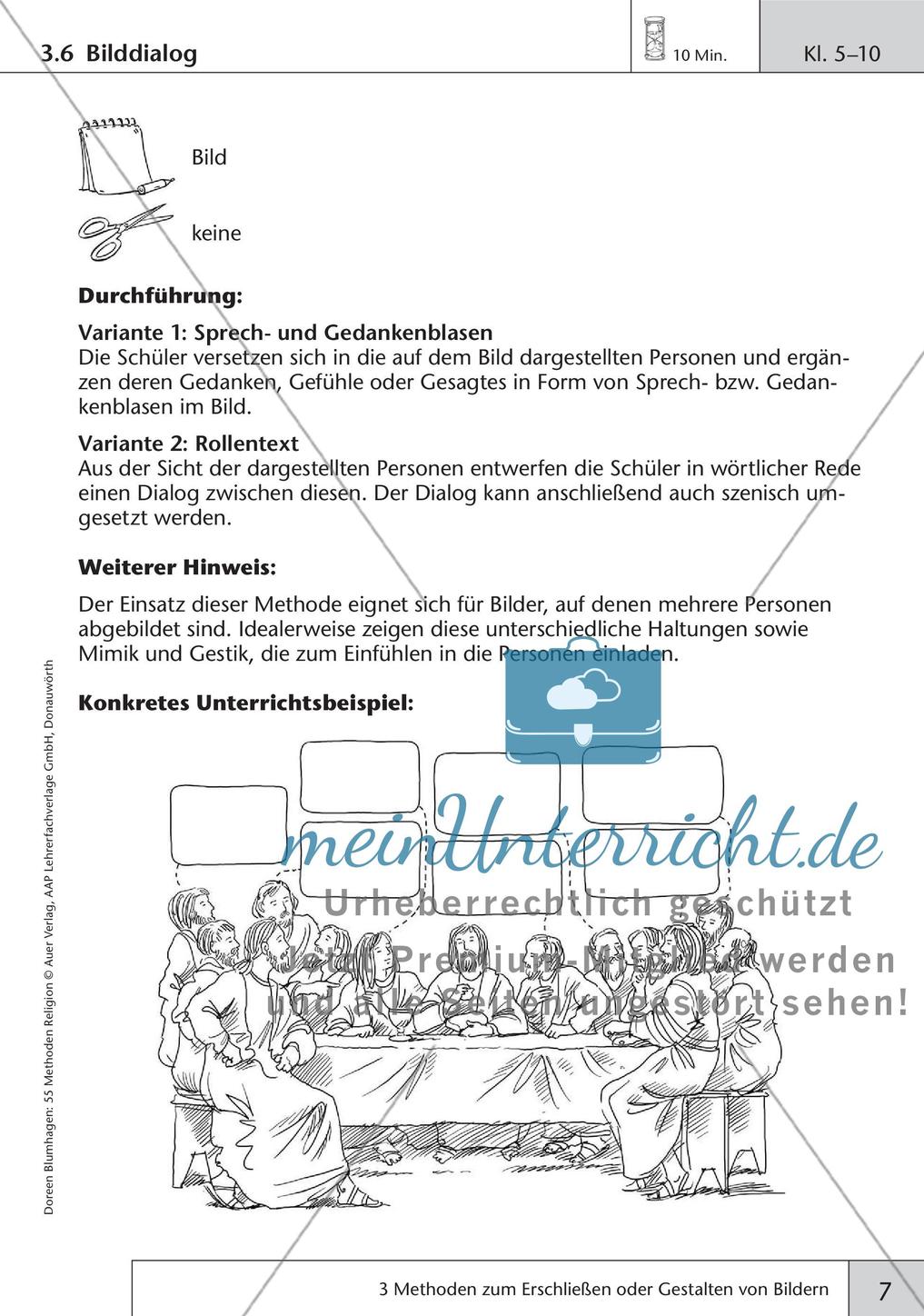 Methoden Religion: Erschließen und Gestalten von Bildern Preview 9