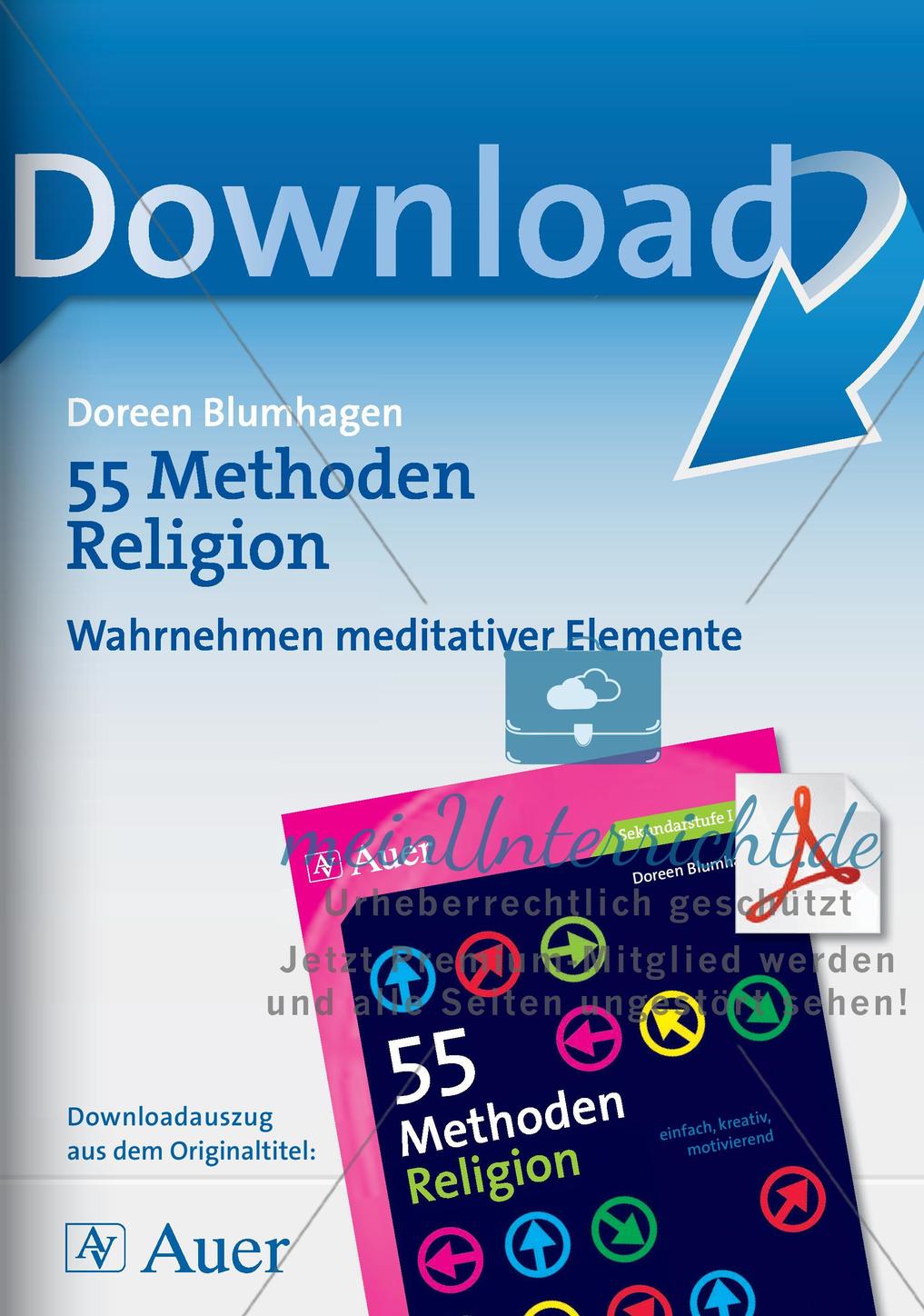 Methoden Religion: Wahrnehmen meditativer Elemente Preview 1