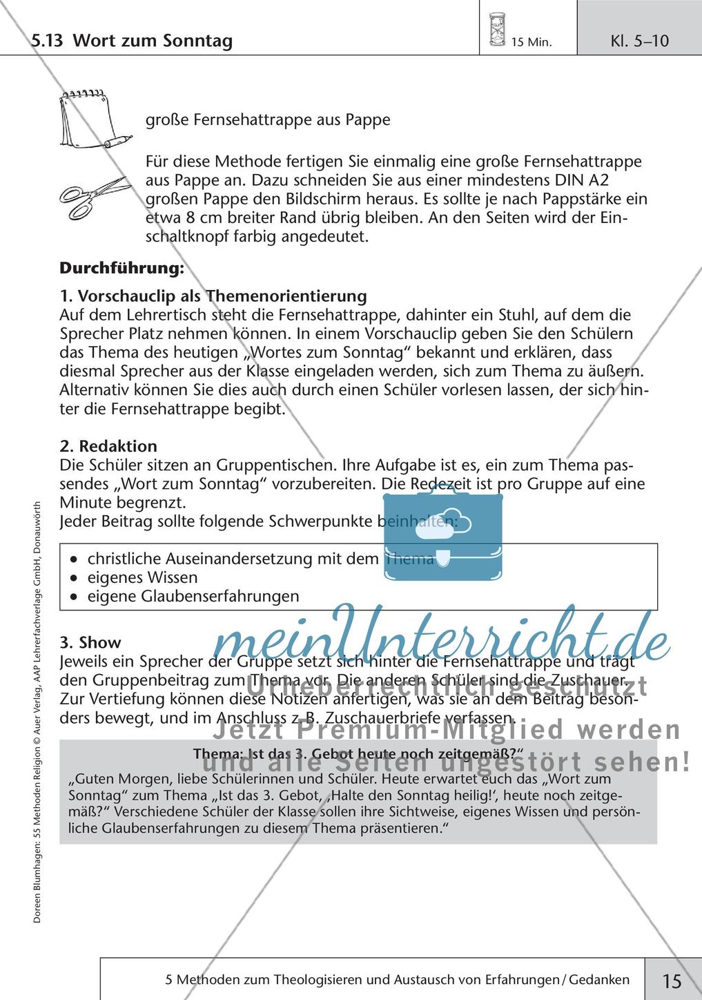 Methoden Religion: Theologisieren und Gedankenaustausch Preview 17