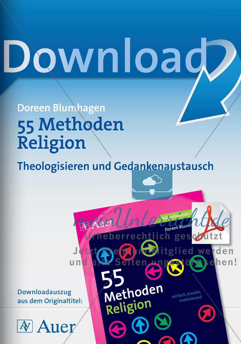 Methoden Religion: Theologisieren und Gedankenaustausch Preview 1