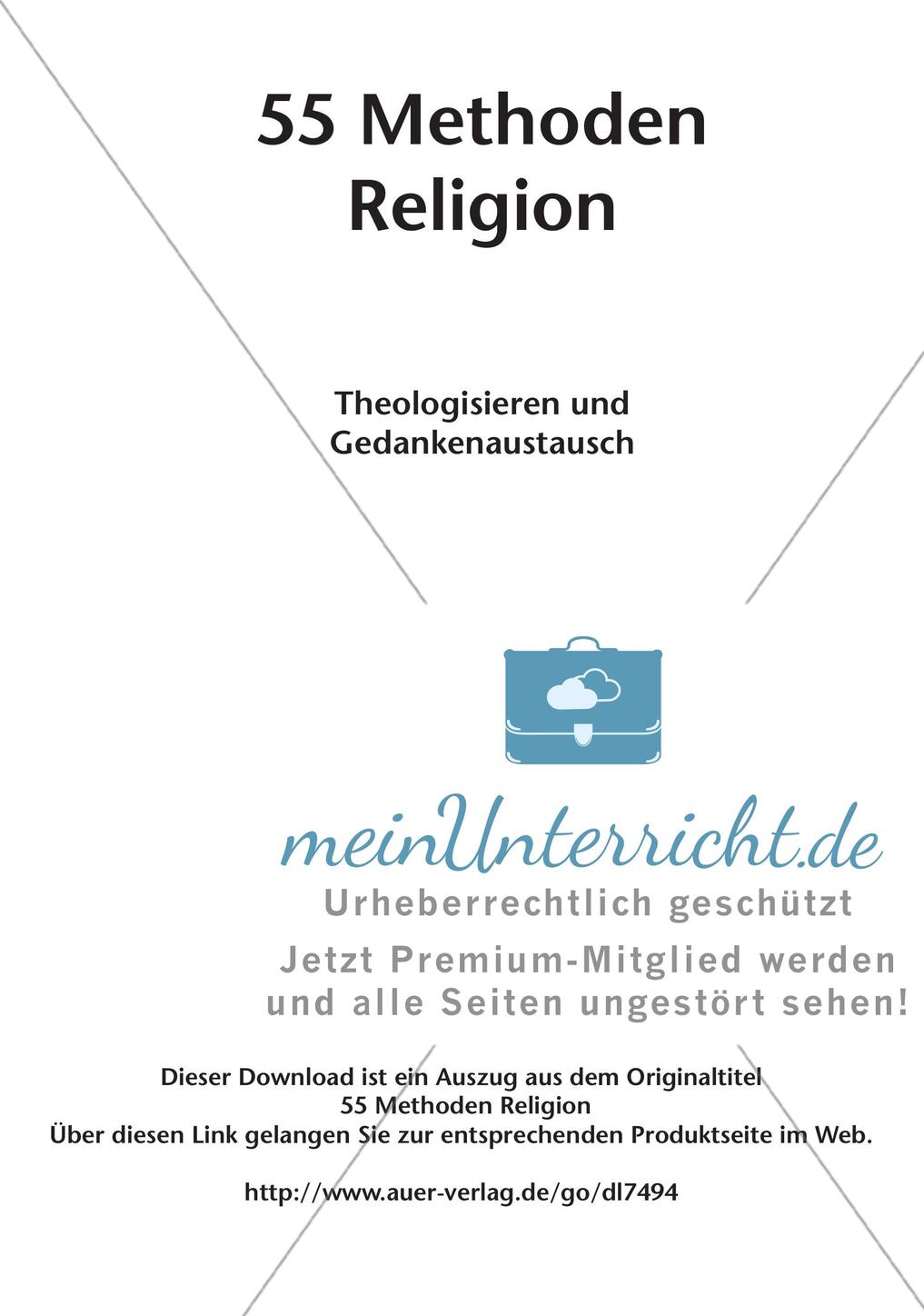 Methoden Religion: Theologisieren und Gedankenaustausch Preview 2