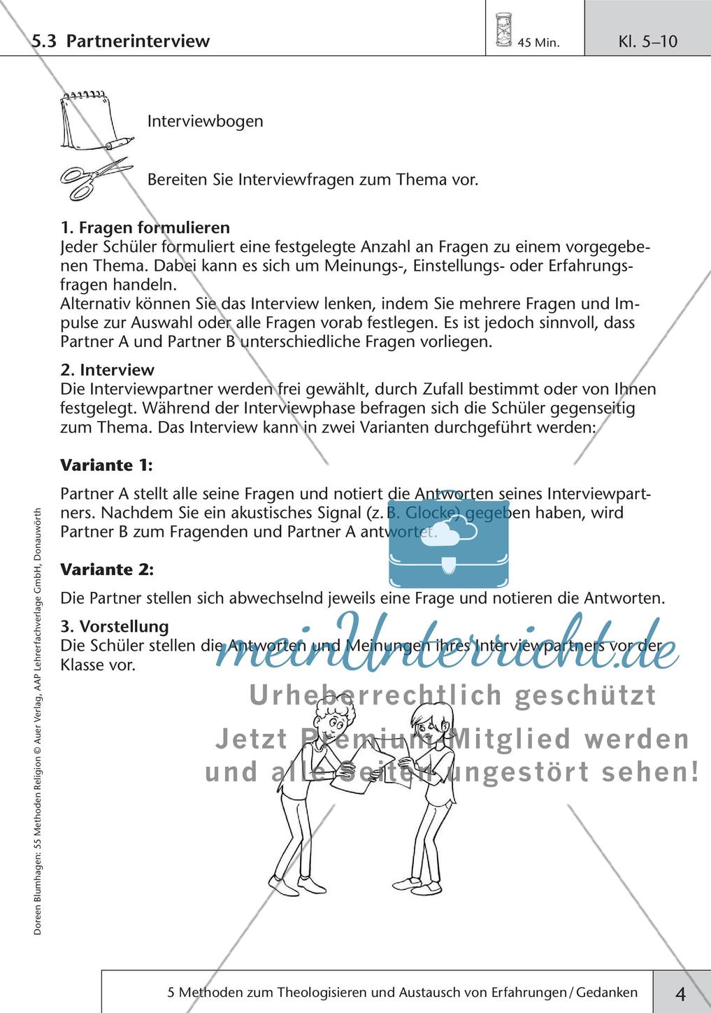 Methoden Religion: Theologisieren und Gedankenaustausch Preview 6