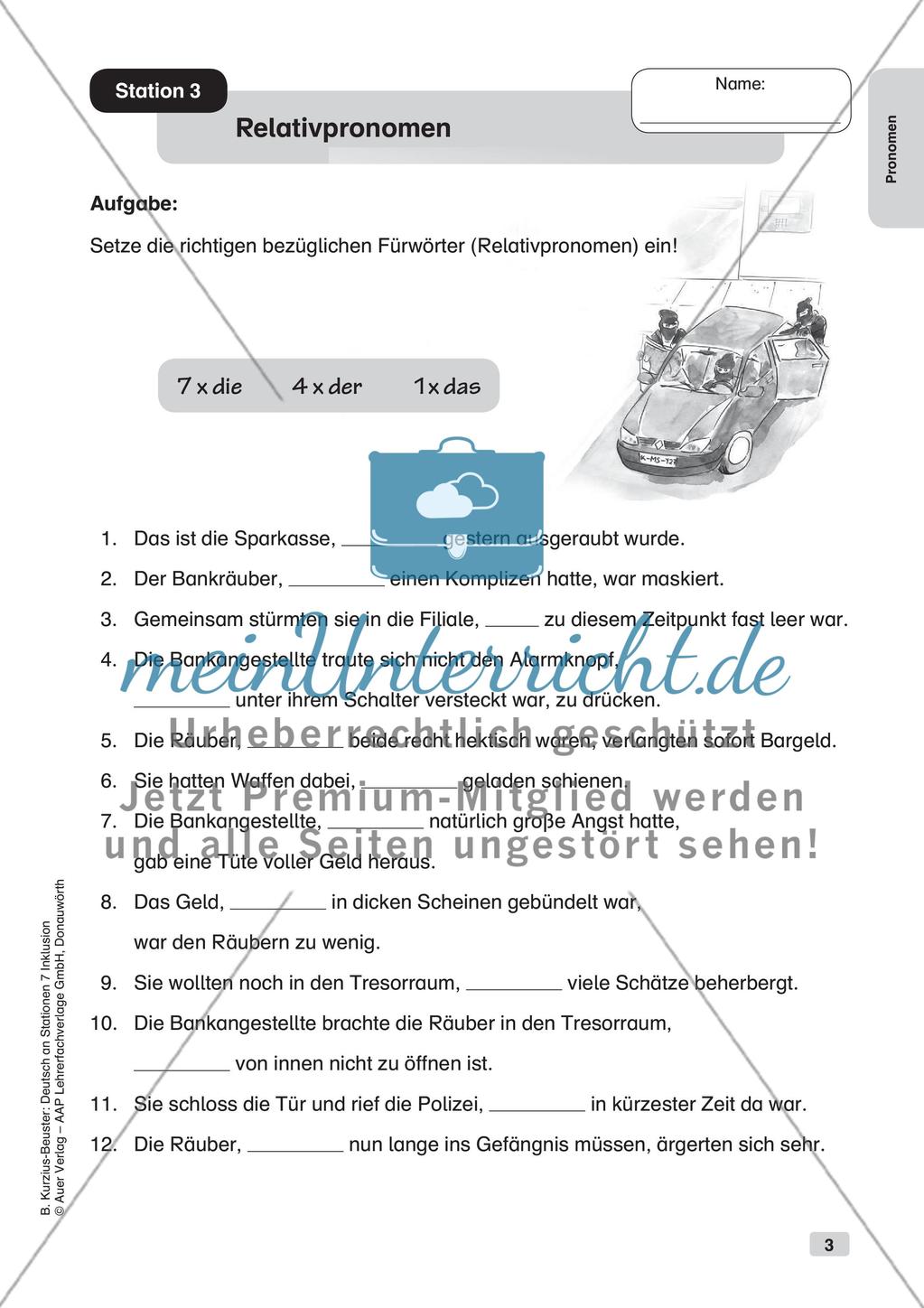 Stationsarbeit Inklusion: Pronomen Preview 5