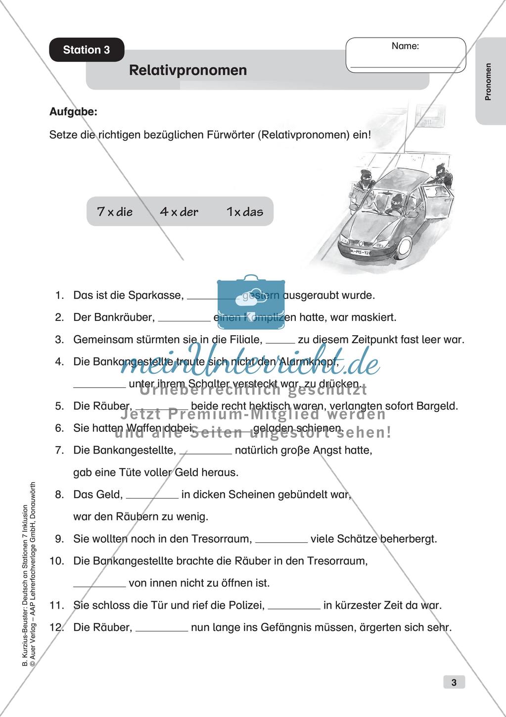 Stationsarbeit Inklusion: Pronomen Preview 5