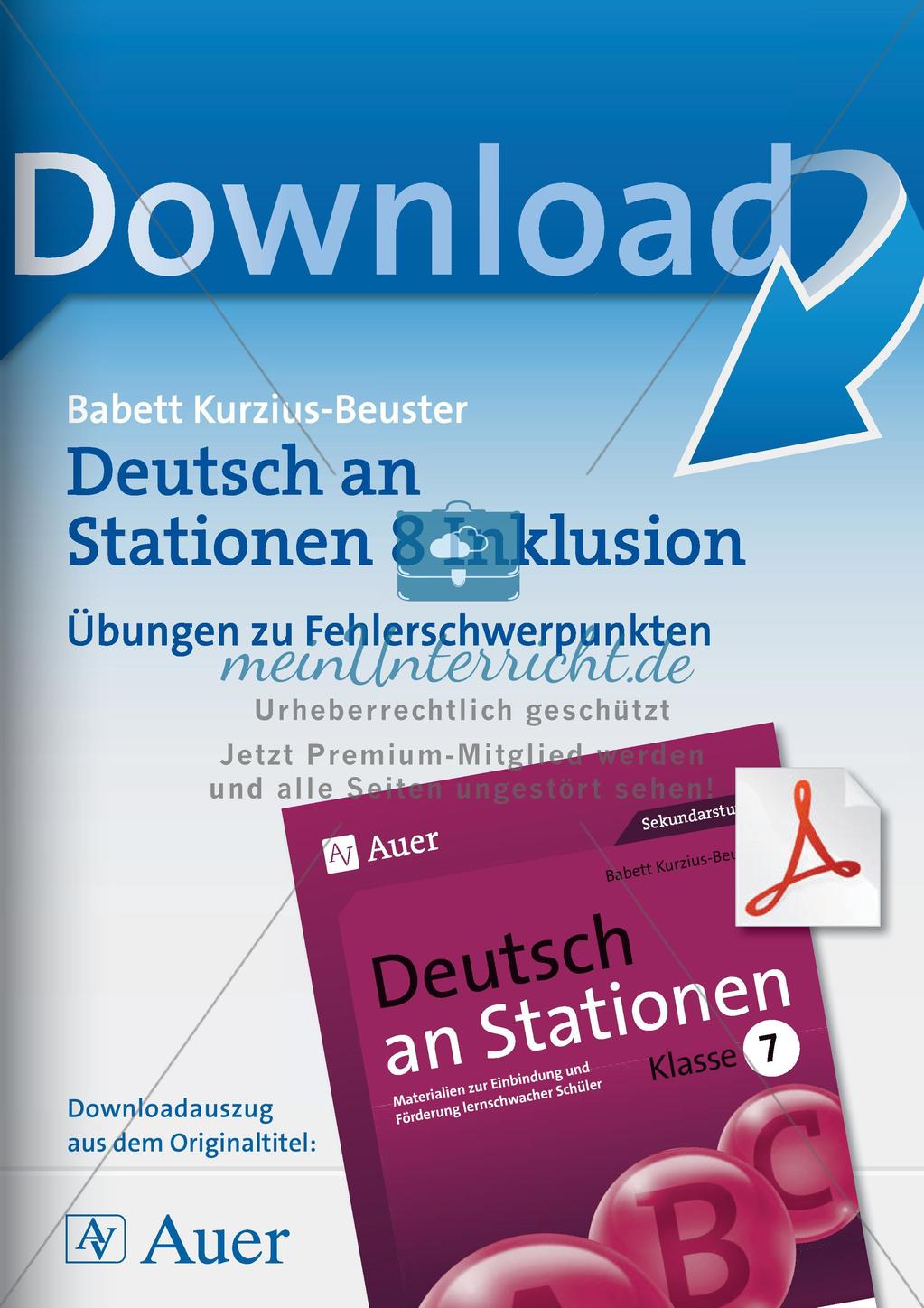 Stationsarbeit Inklusion: Übungen zu Fehlerschwerpunkten Preview 1