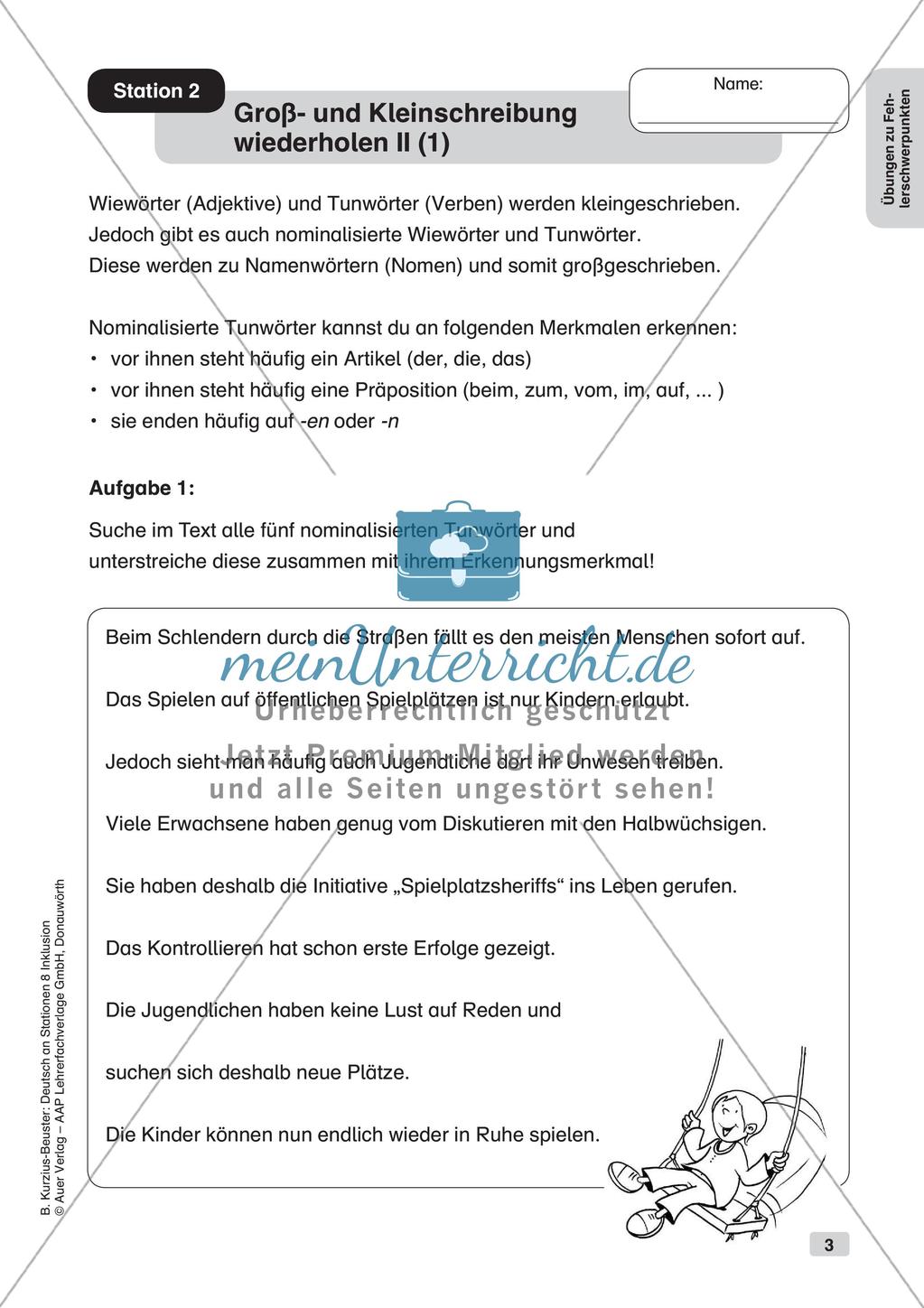 Stationsarbeit Inklusion: Übungen zu Fehlerschwerpunkten Preview 5