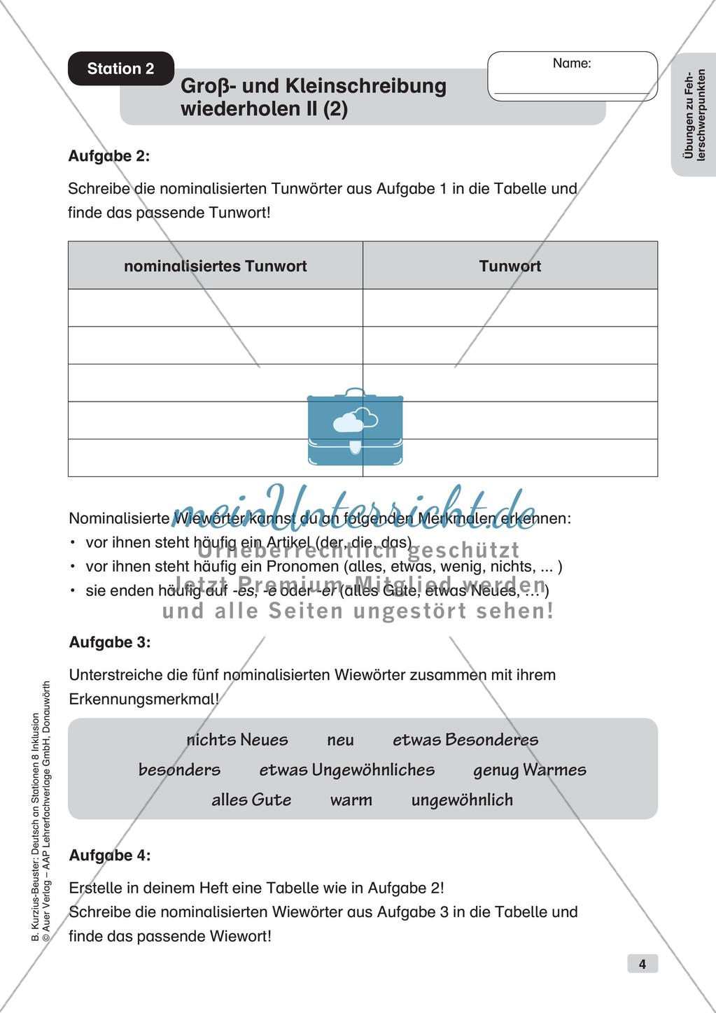Stationsarbeit Inklusion: Übungen zu Fehlerschwerpunkten Preview 6