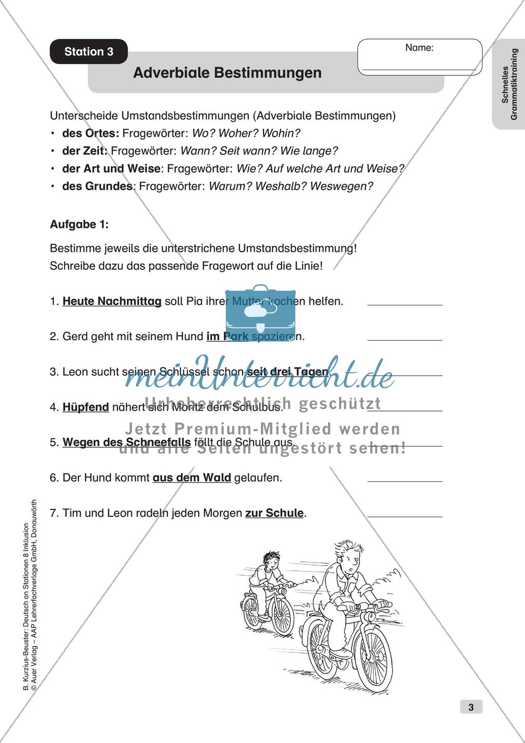 Stationsarbeit Inklusion: Schnelles Grammatiktraining Preview 5