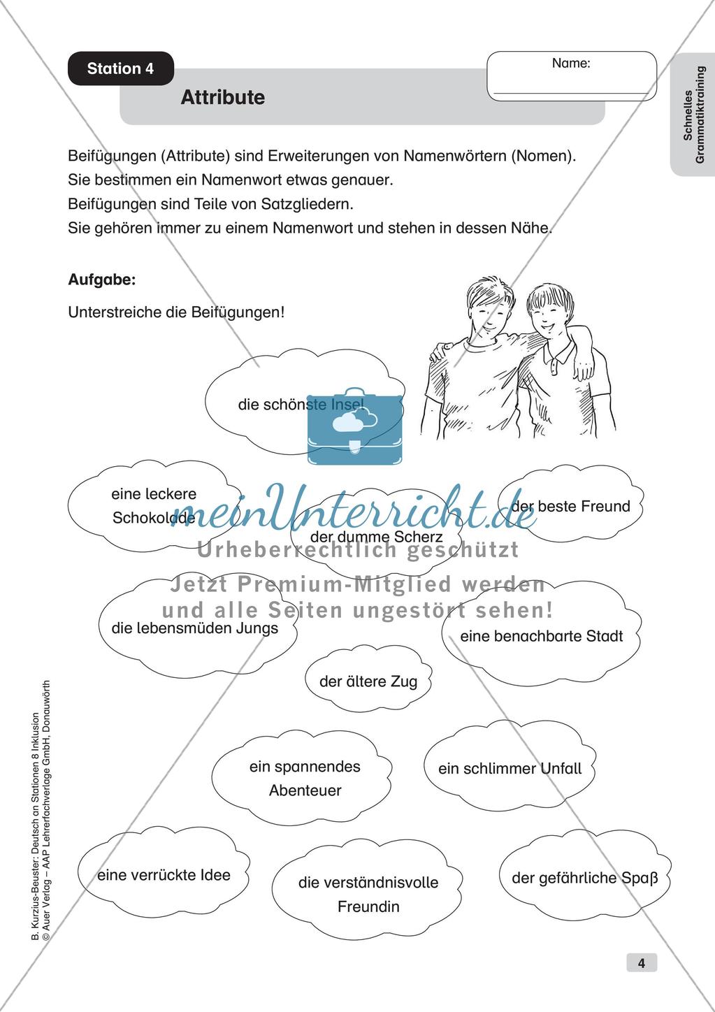 Stationsarbeit Inklusion: Schnelles Grammatiktraining Preview 6
