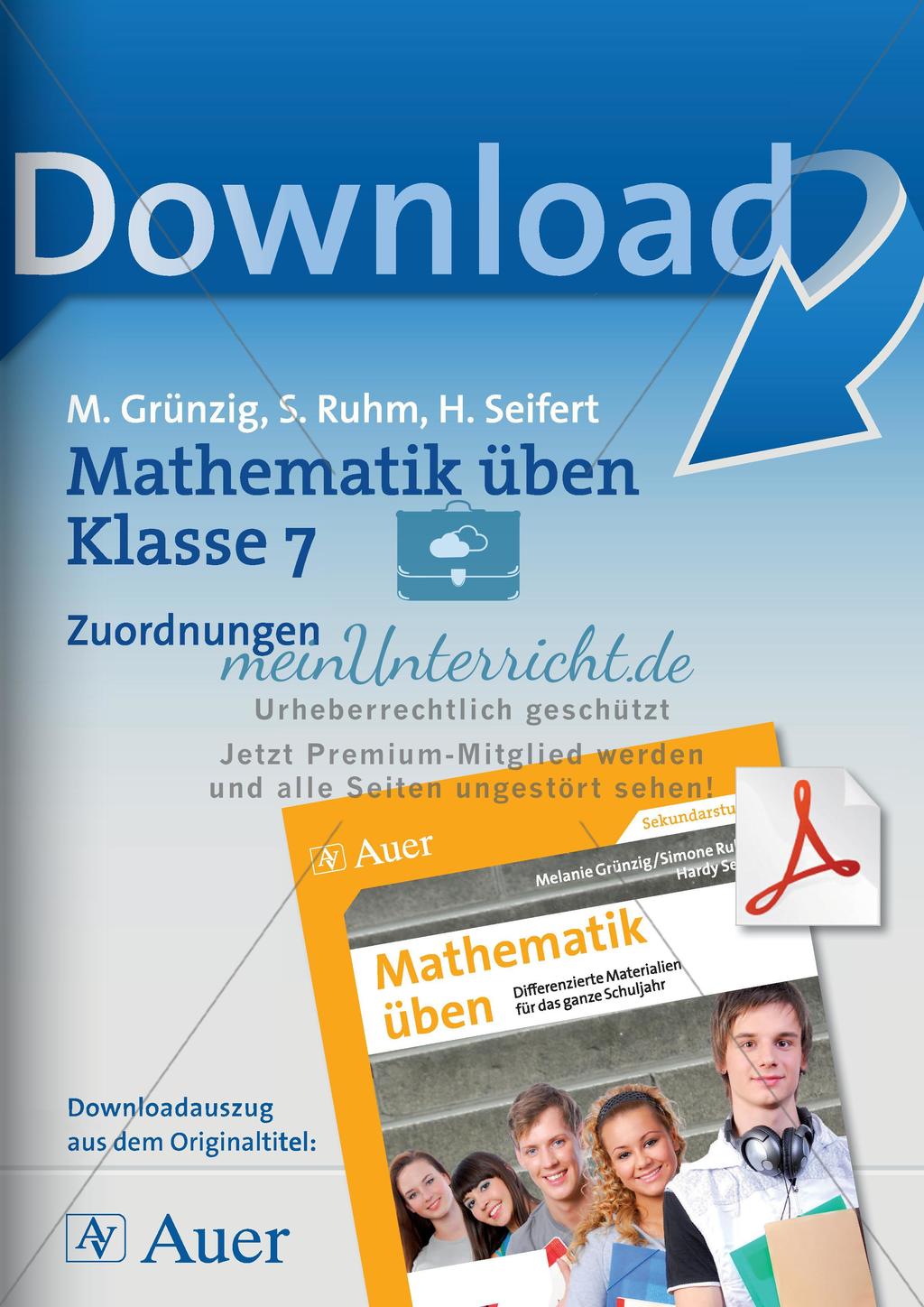 Mathematik üben: Zuordnungen Preview 1