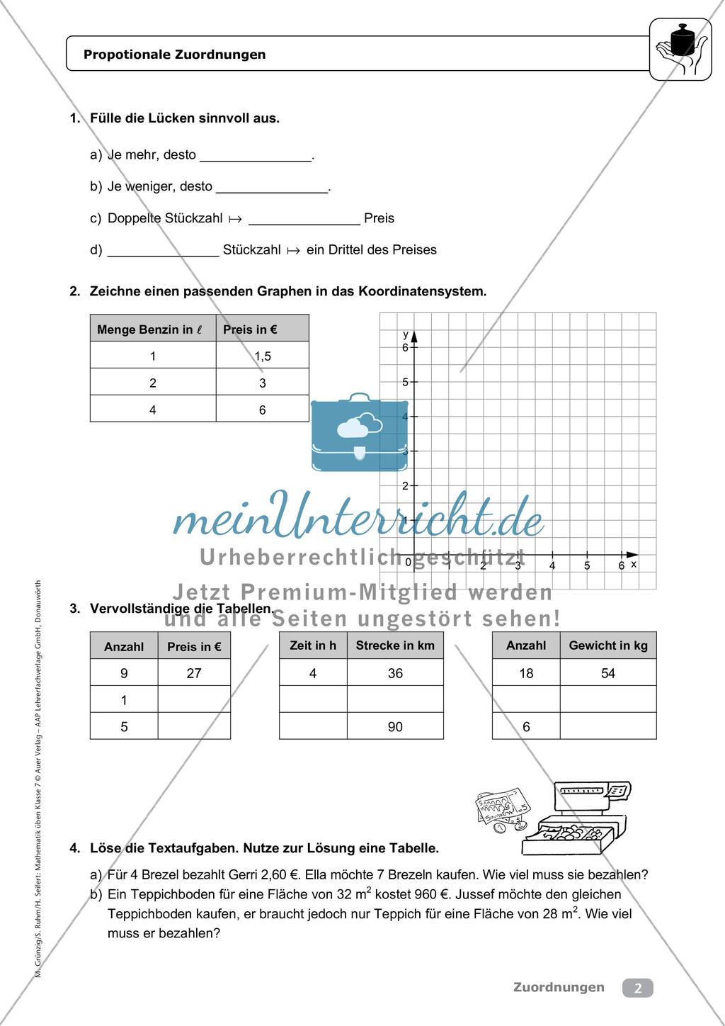 Mathematik üben: Zuordnungen Preview 4