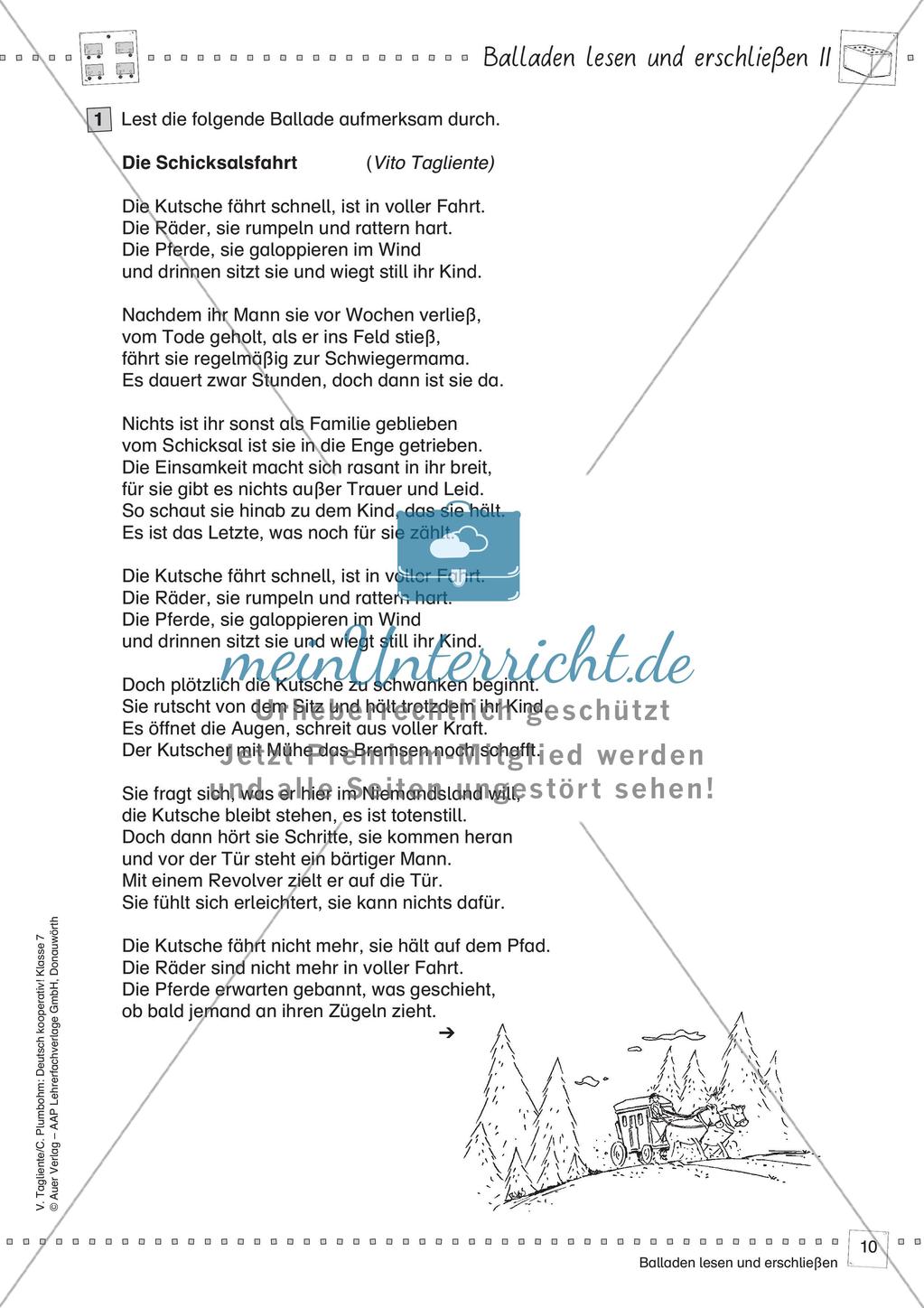 Deutsch kooperativ: Balladen lesen und erschließen Preview 12
