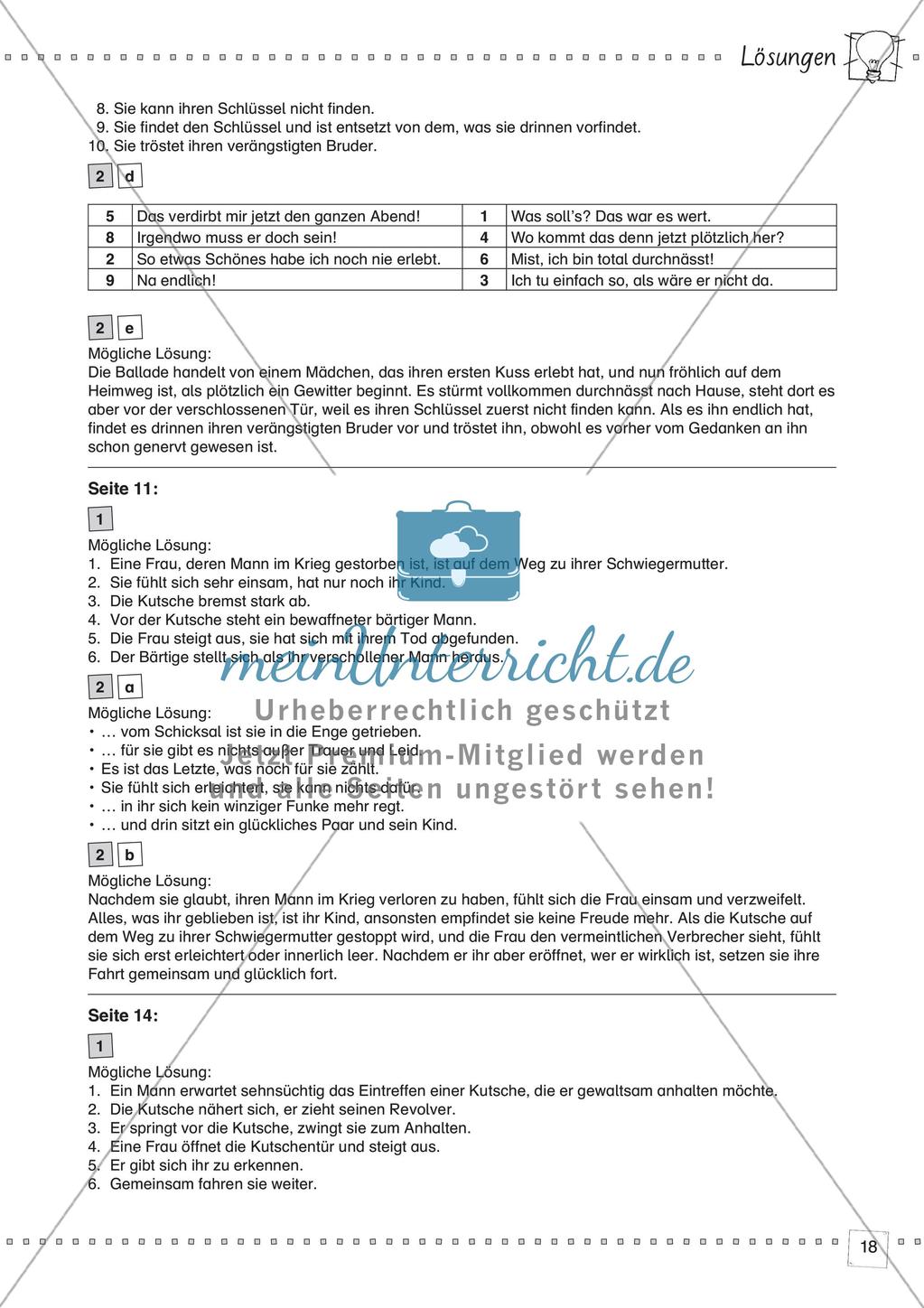 Deutsch kooperativ: Balladen lesen und erschließen Preview 20