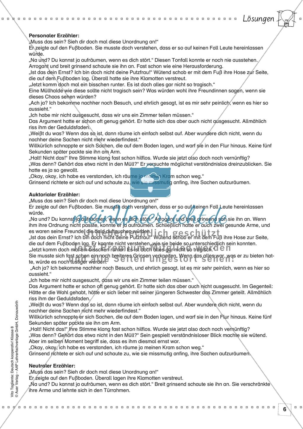 Deutsch kooperativ: Erzählperspektiven umsetzen Preview 8