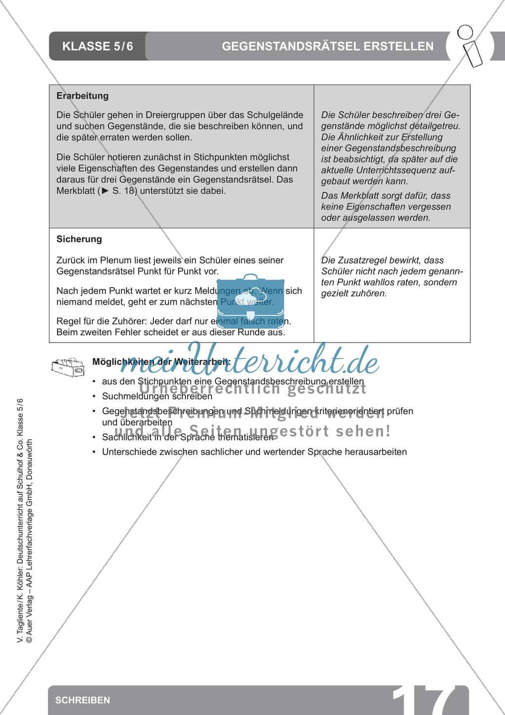 Deutsch auf dem Schulhof: Schreiben Preview 19