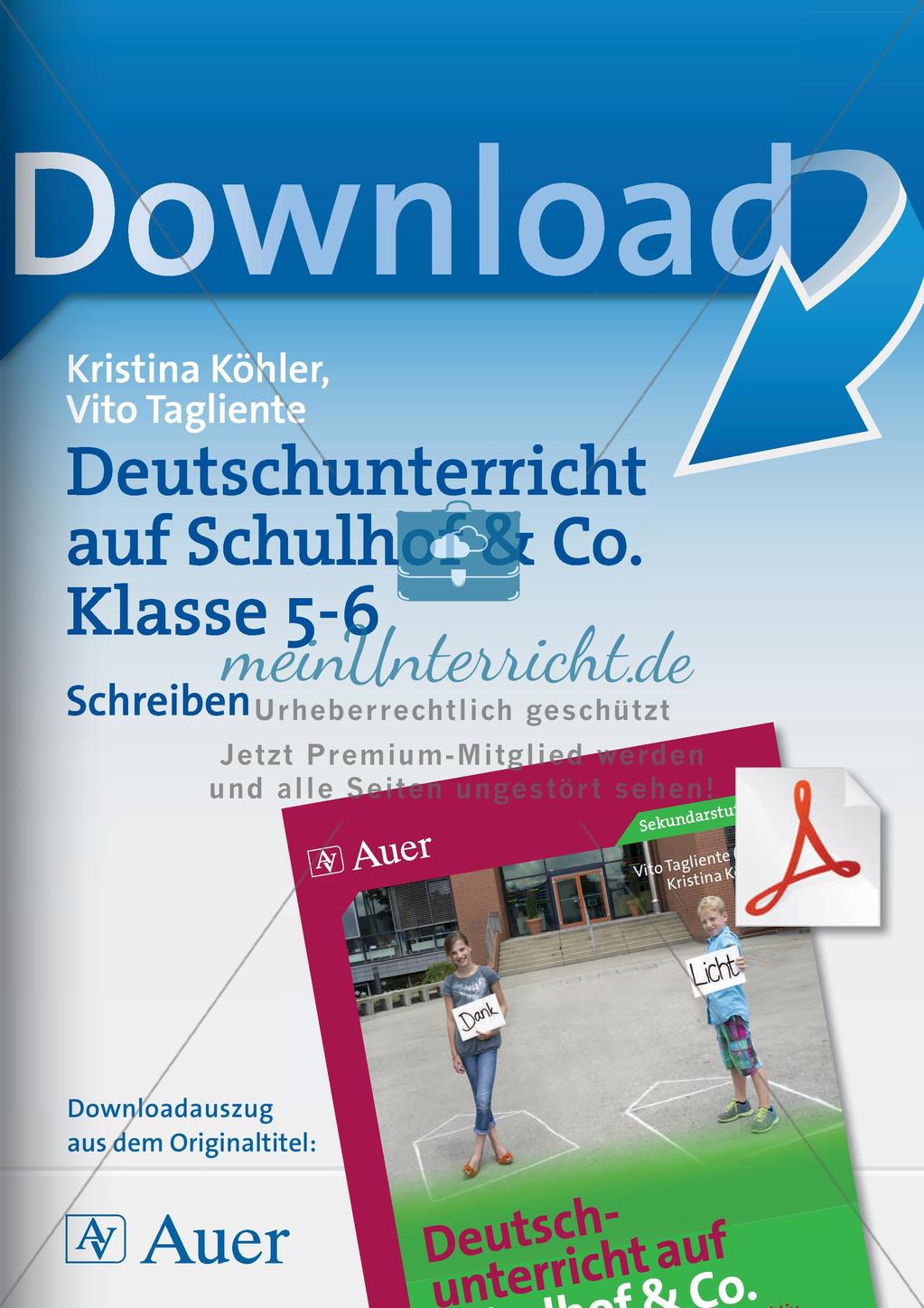 Deutsch auf dem Schulhof: Schreiben Preview 1