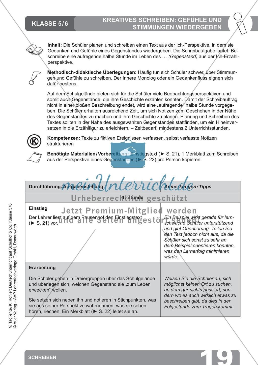 Deutsch auf dem Schulhof: Schreiben Preview 21