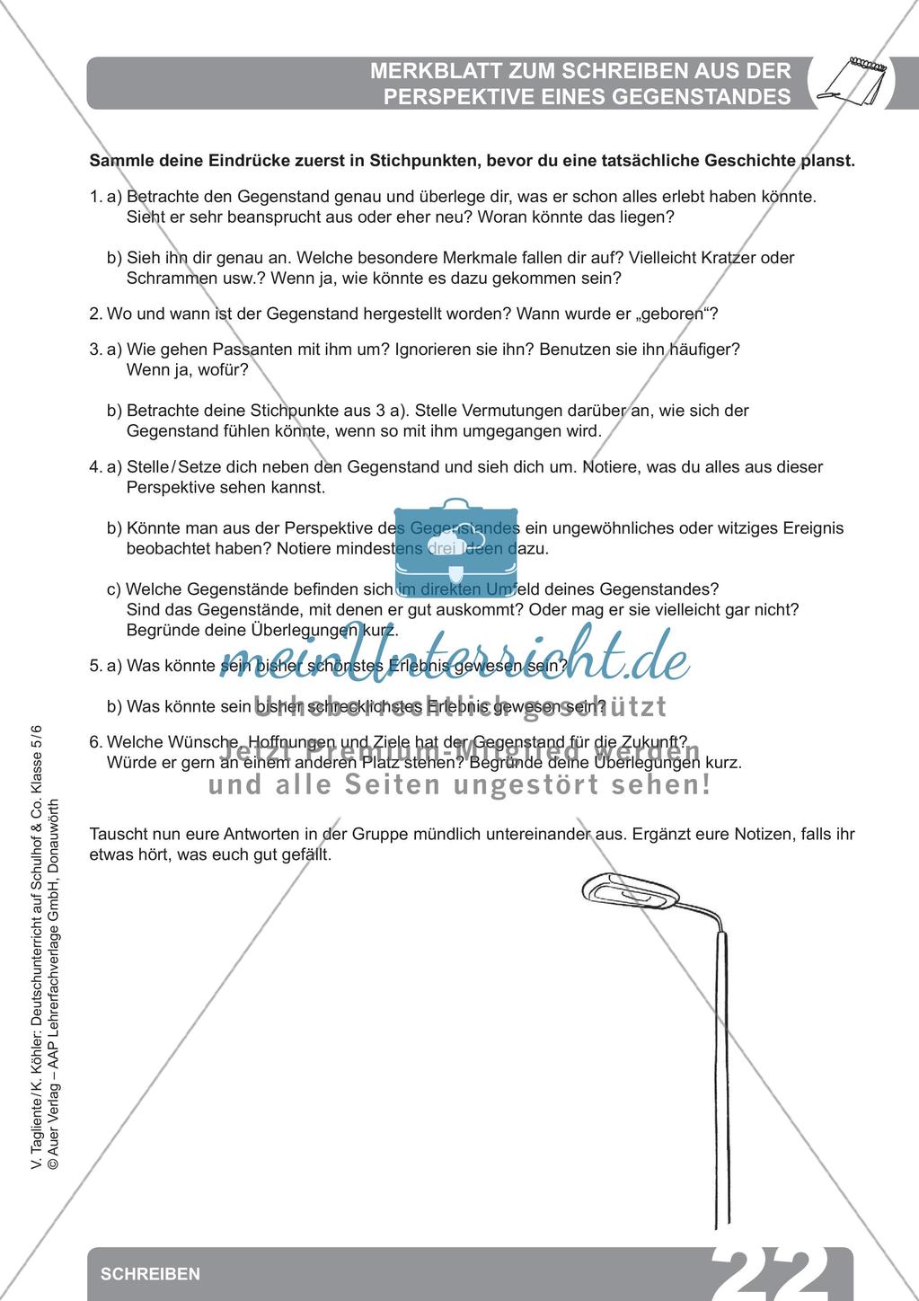 Deutsch auf dem Schulhof: Schreiben Preview 24