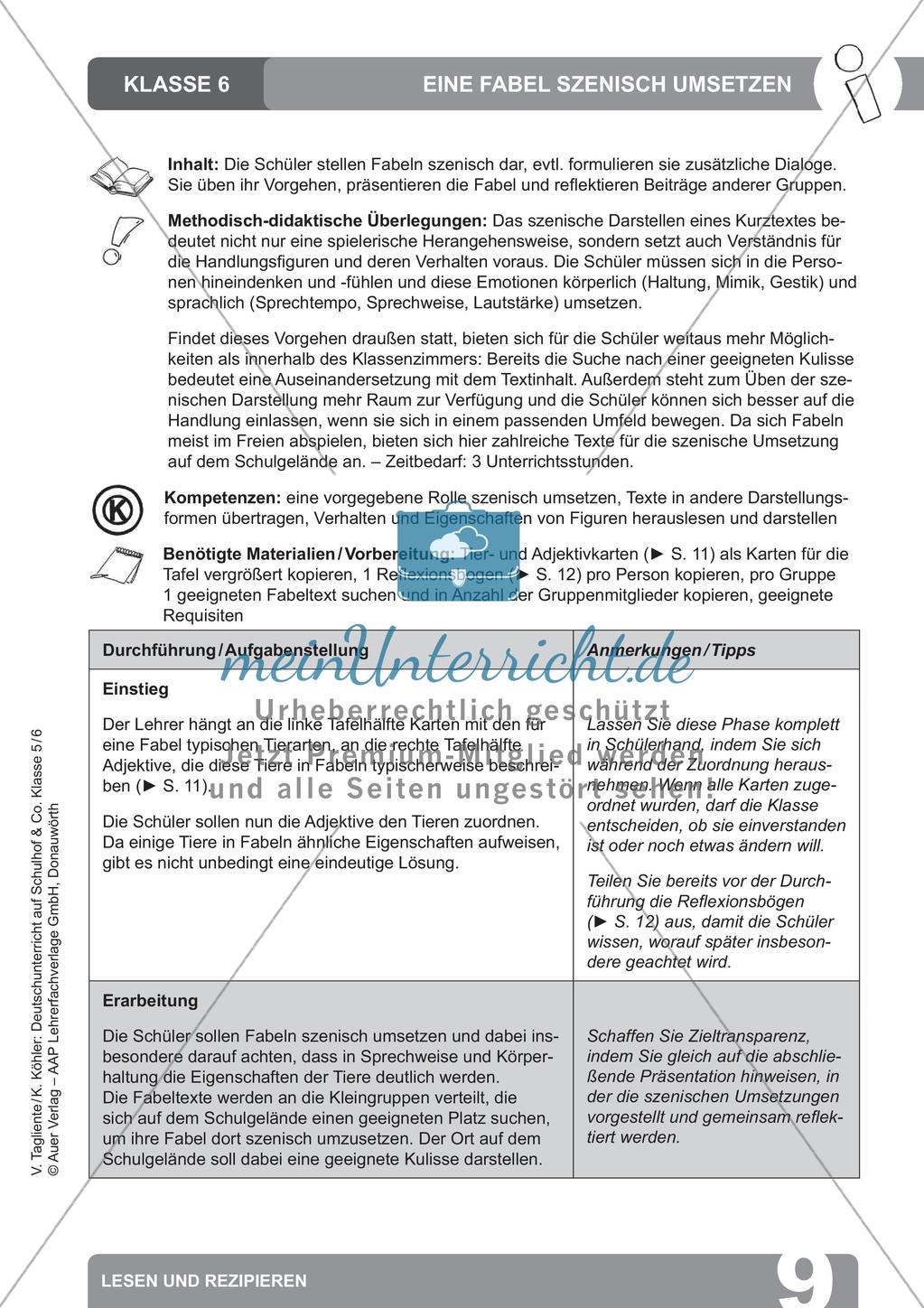 Deutsch auf dem Schulhof: Lesen und Rezipieren Preview 11