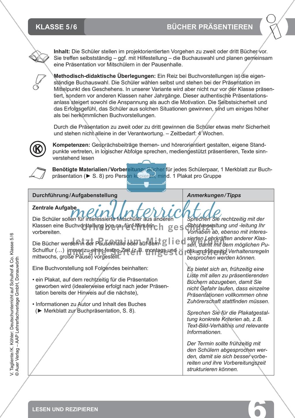 Deutsch auf dem Schulhof: Lesen und Rezipieren Preview 8