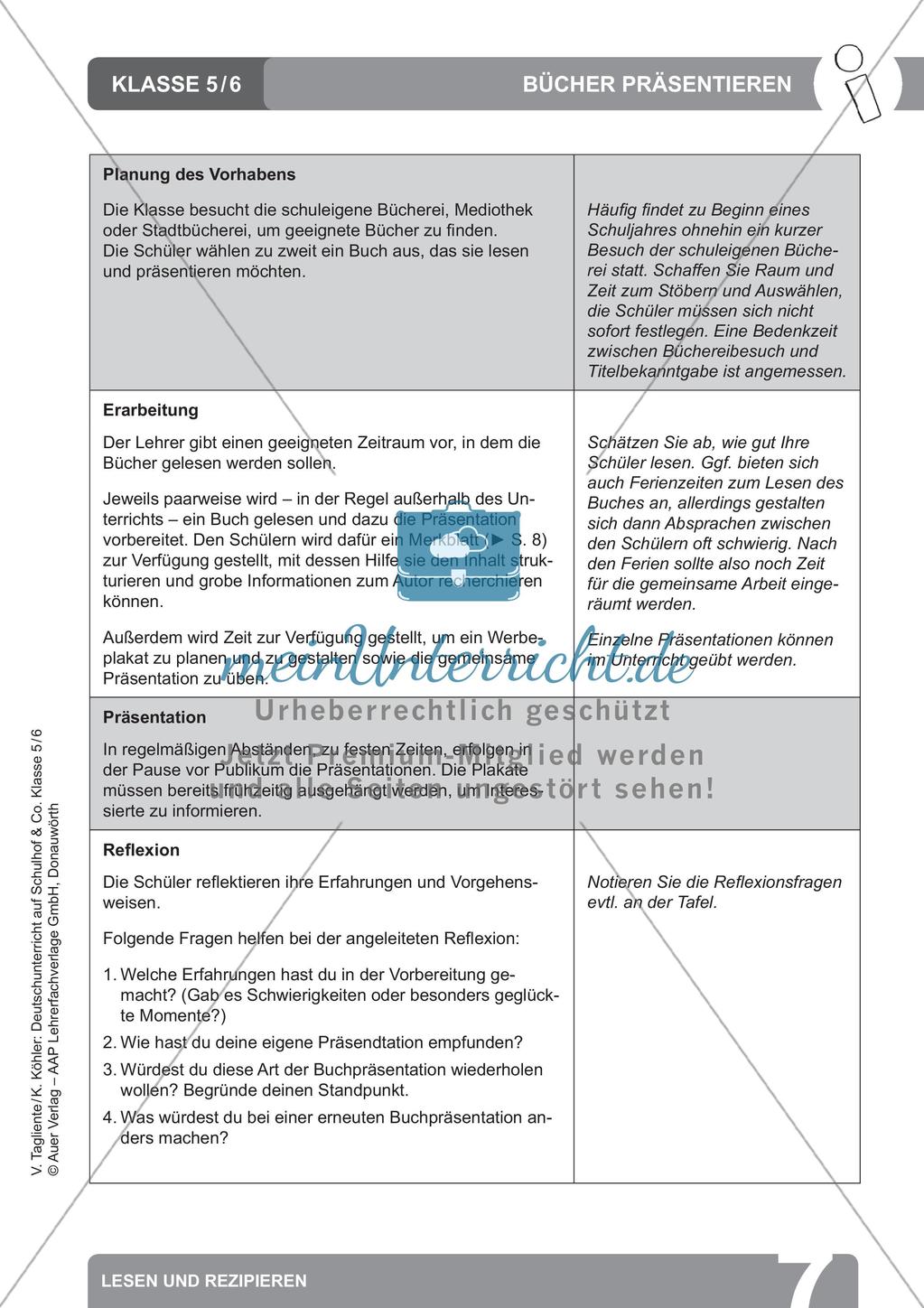 Deutsch auf dem Schulhof: Lesen und Rezipieren Preview 9