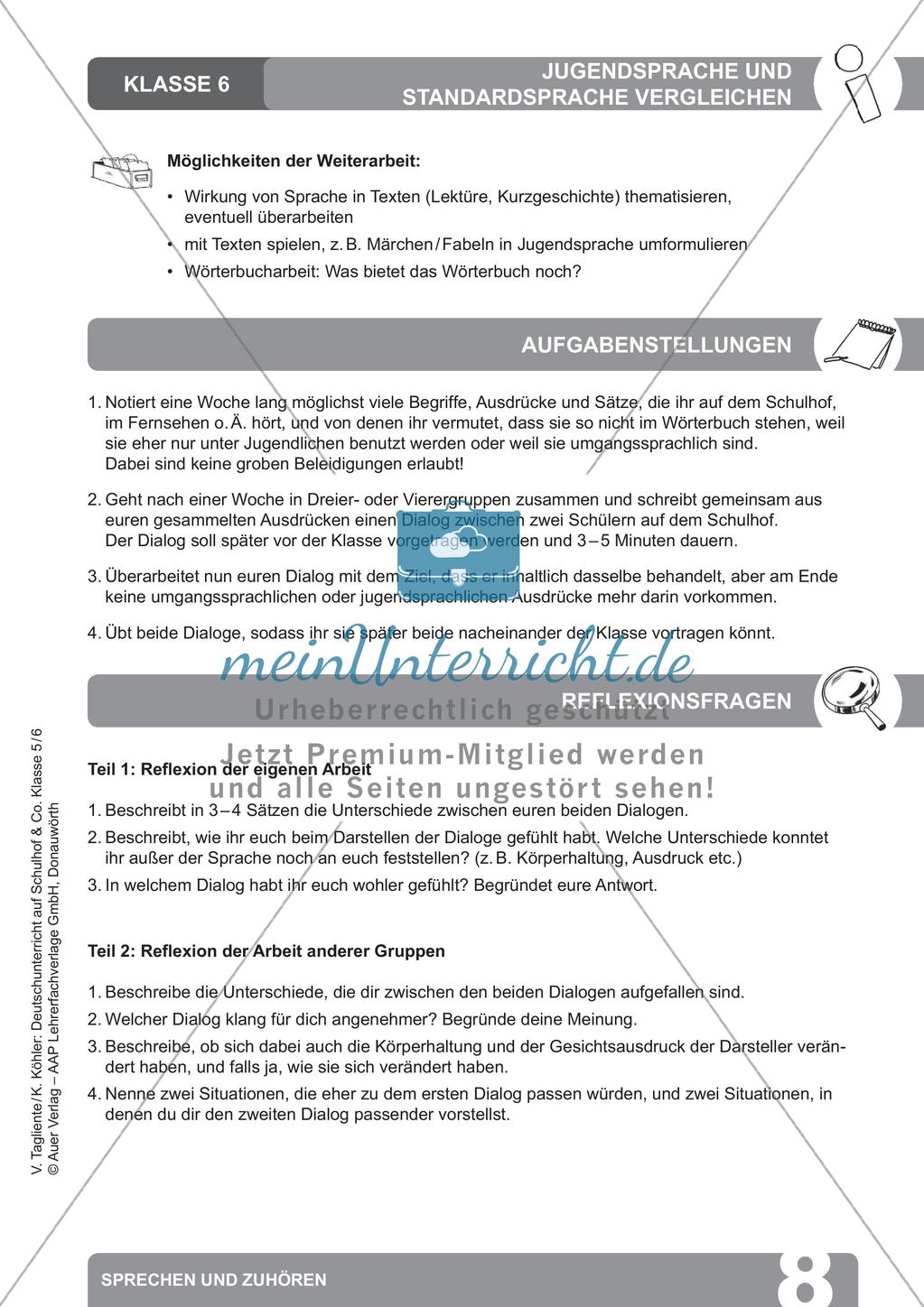Deutsch auf dem Schulhof: Sprechen und Zuhören Preview 10