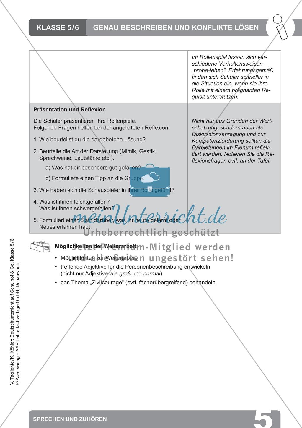 Deutsch auf dem Schulhof: Sprechen und Zuhören Preview 7