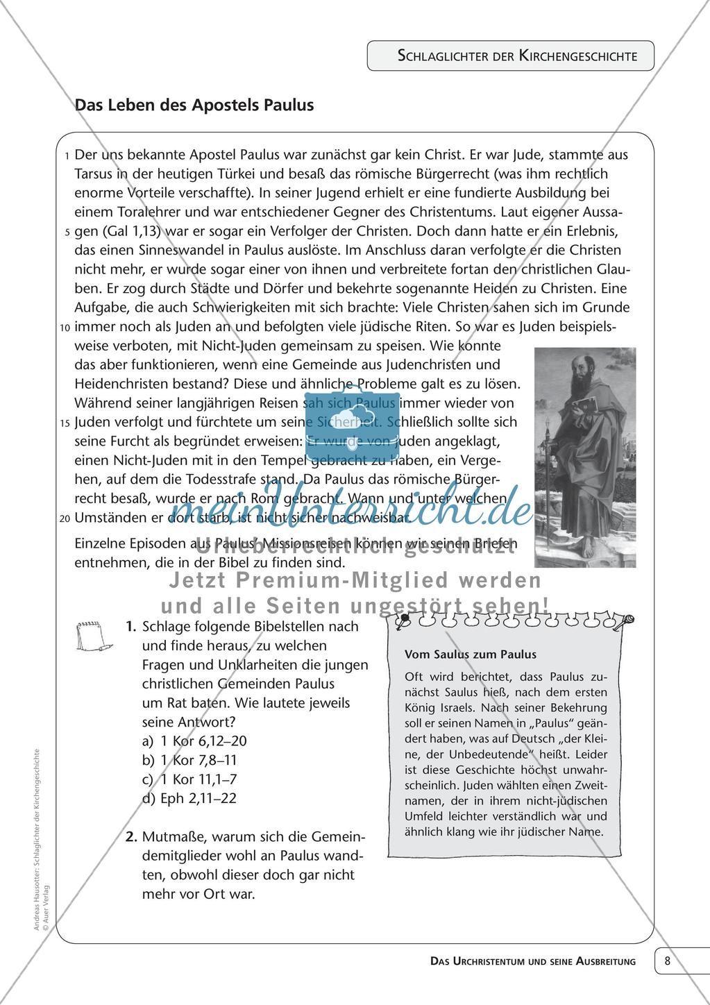 Kirchengeschichte: Das Urchristentum und seine Ausbreitung Preview 10